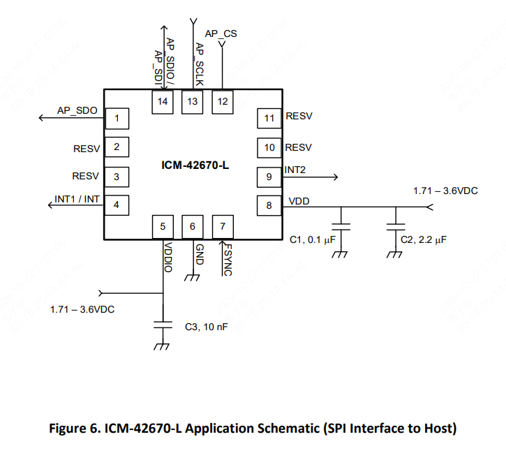 TDK InvenSense(应美盛)的ICM-42670-L系统框图