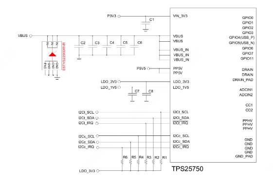 湖南静芯推出针对USB PD 3.0控制器TPS25750的浪涌防护方案