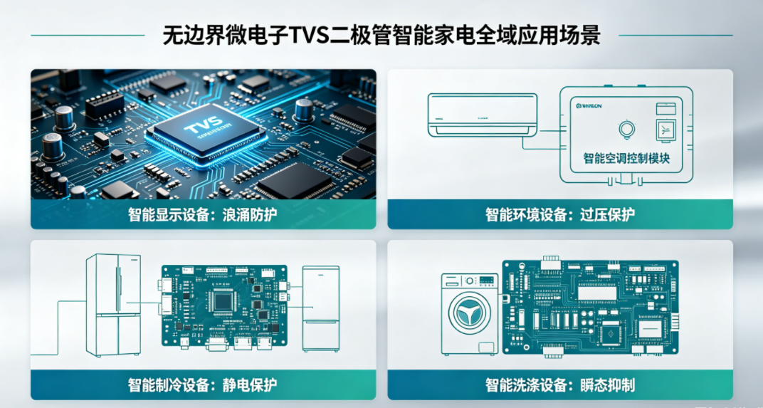 无边界微电子TVS二极管赋能家电控制器 守护智能家居电路安全