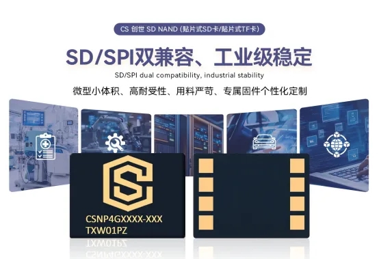 创世SD NAND工业级TF卡|LGA-8封装6×8mm,-40~85℃宽温,工业自动化/物联网首选