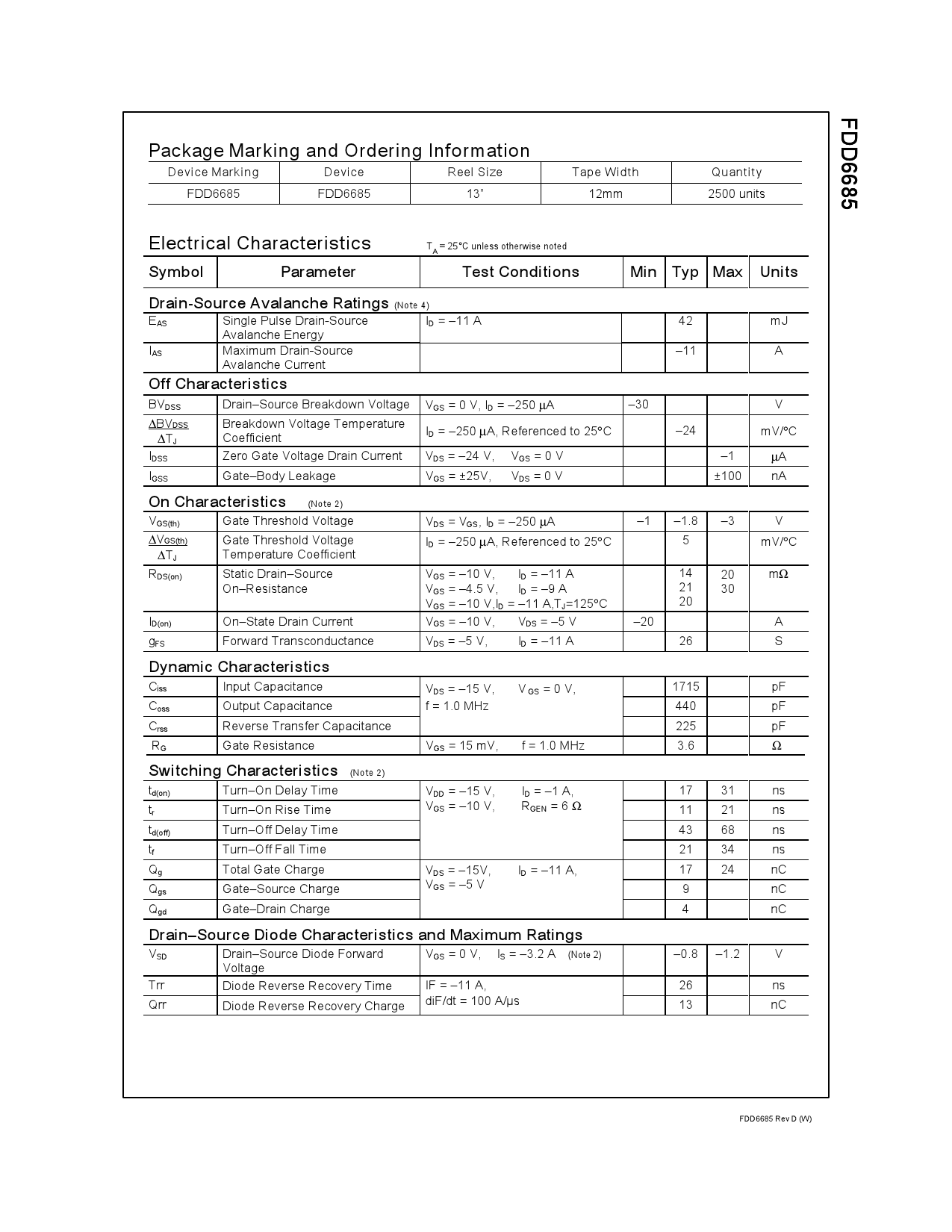 FDD6685_（onsemi(安森美)）FDD6685中文资料_价格_PDF手册-立创电子商城