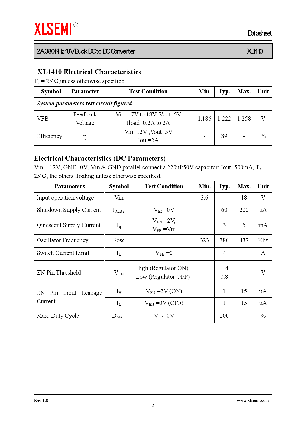 XL1410E1_（XLSEMI(芯龙)）XL1410E1中文资料_价格_PDF手册-立创电子商城