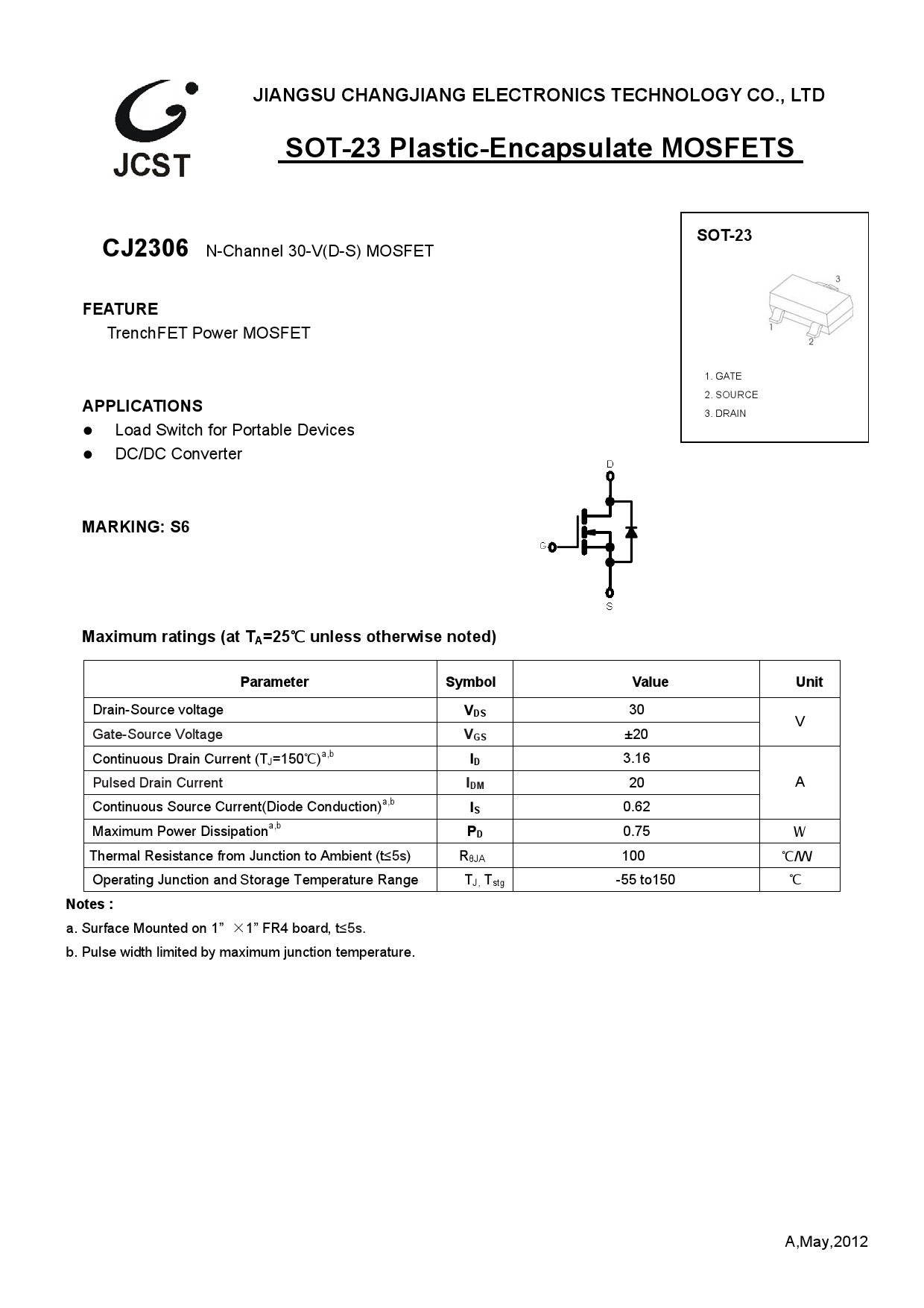 CJ2306_（CJ（江苏长电/长晶））CJ2306中文资料_价格_PDF手册-立创电子商城