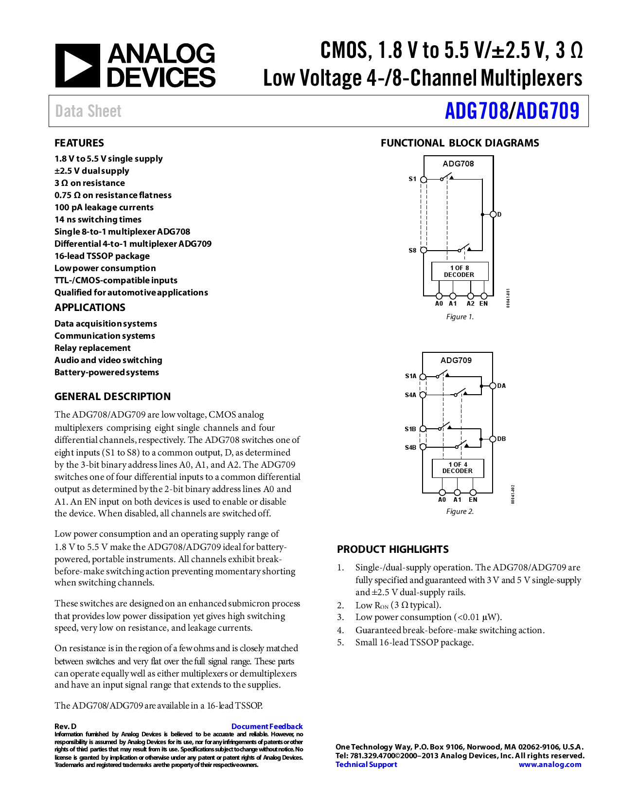 ADG708BRUZ-REEL7_（ADI(亚德诺)/LINEAR）ADG708BRUZ-REEL7中文资料_价格_PDF手册-立创电子商城