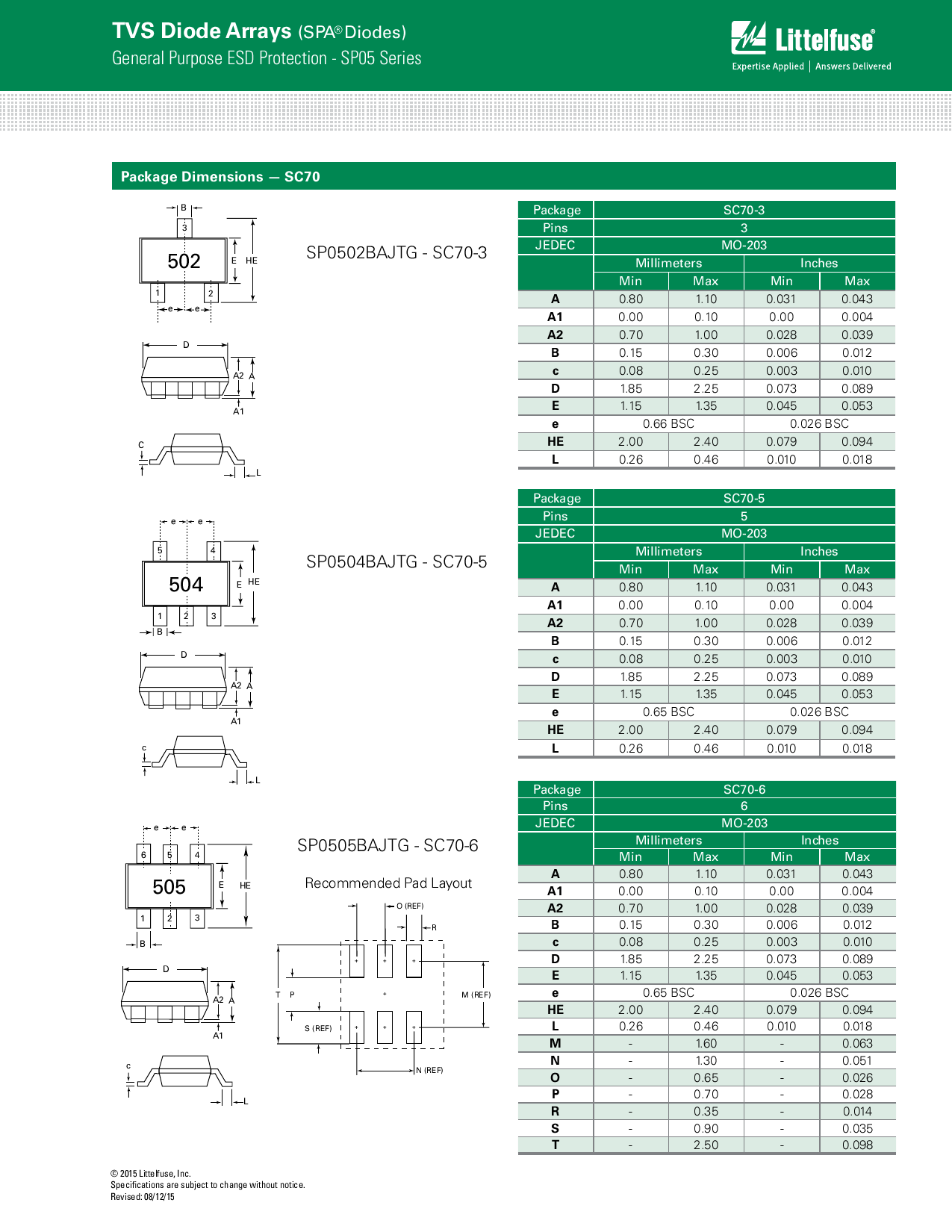 SP0503BAHTG_（Littelfuse(美国力特)）SP0503BAHTG中文资料_价格_PDF手册-立创电子商城