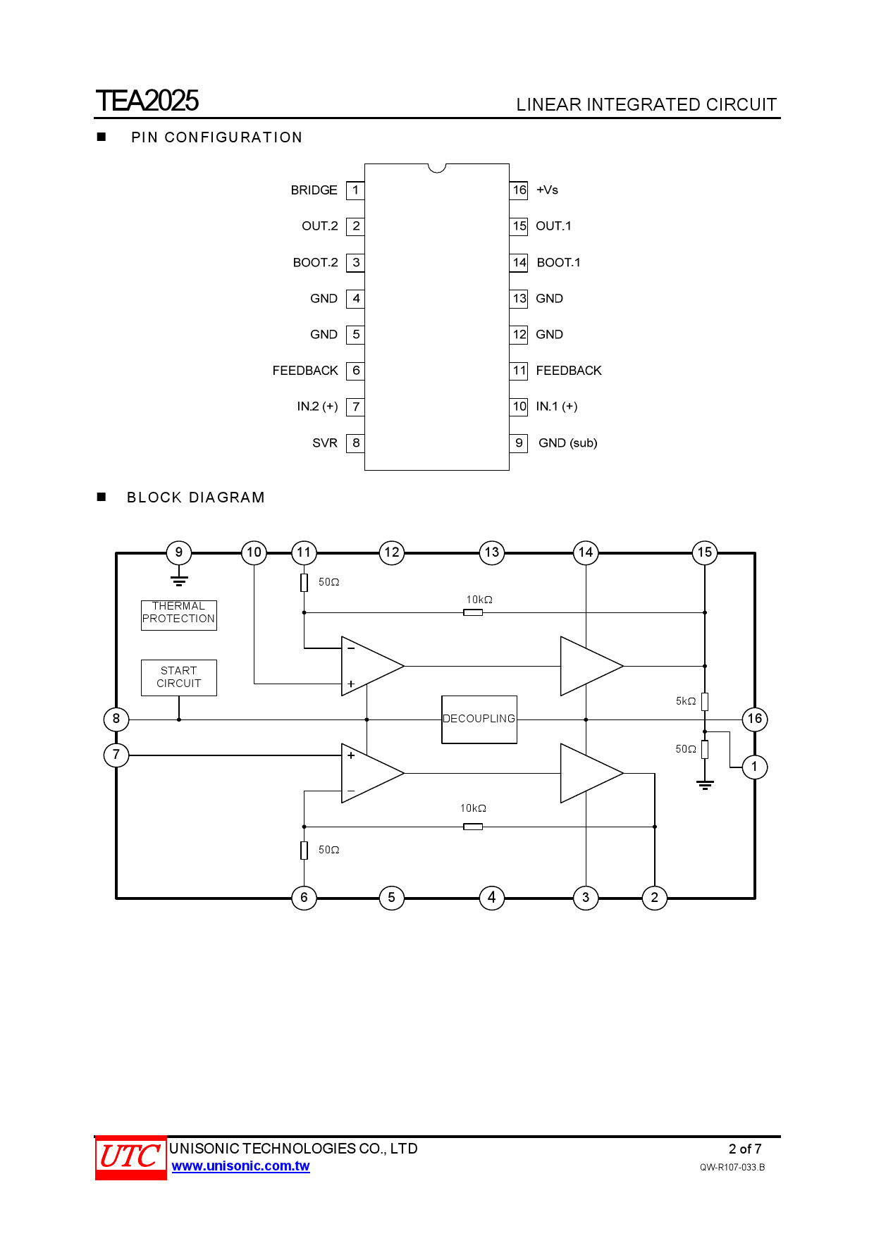 TEA2025LD16T_（UTC(友顺)）TEA2025LD16T中文资料_价格_PDF手册立创电子商城