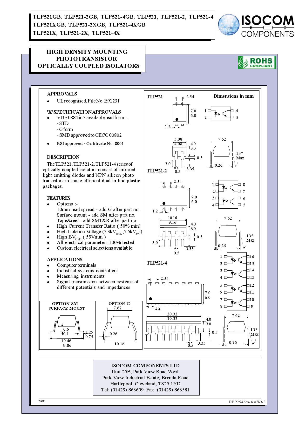 Tlp521 2 схема включения