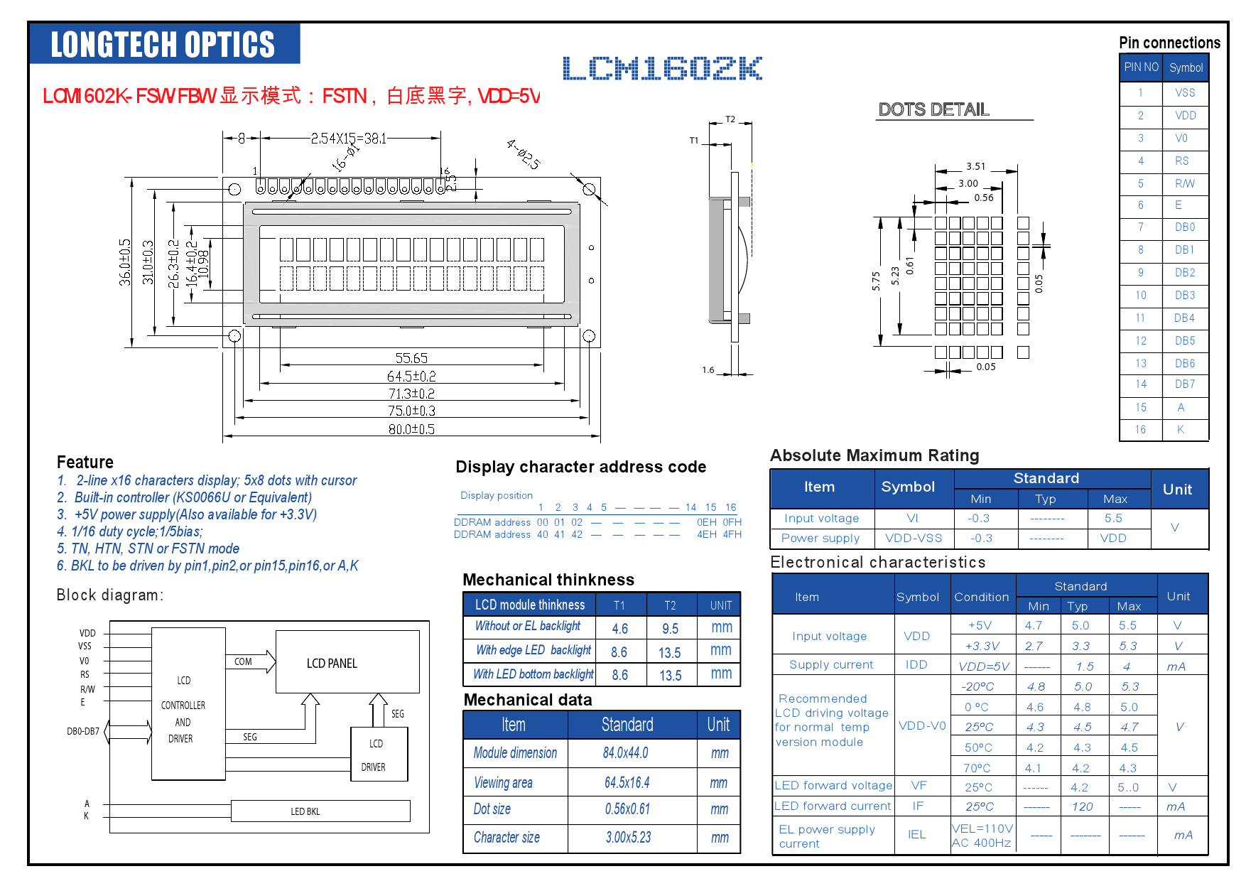 Lcd 1602 чертеж