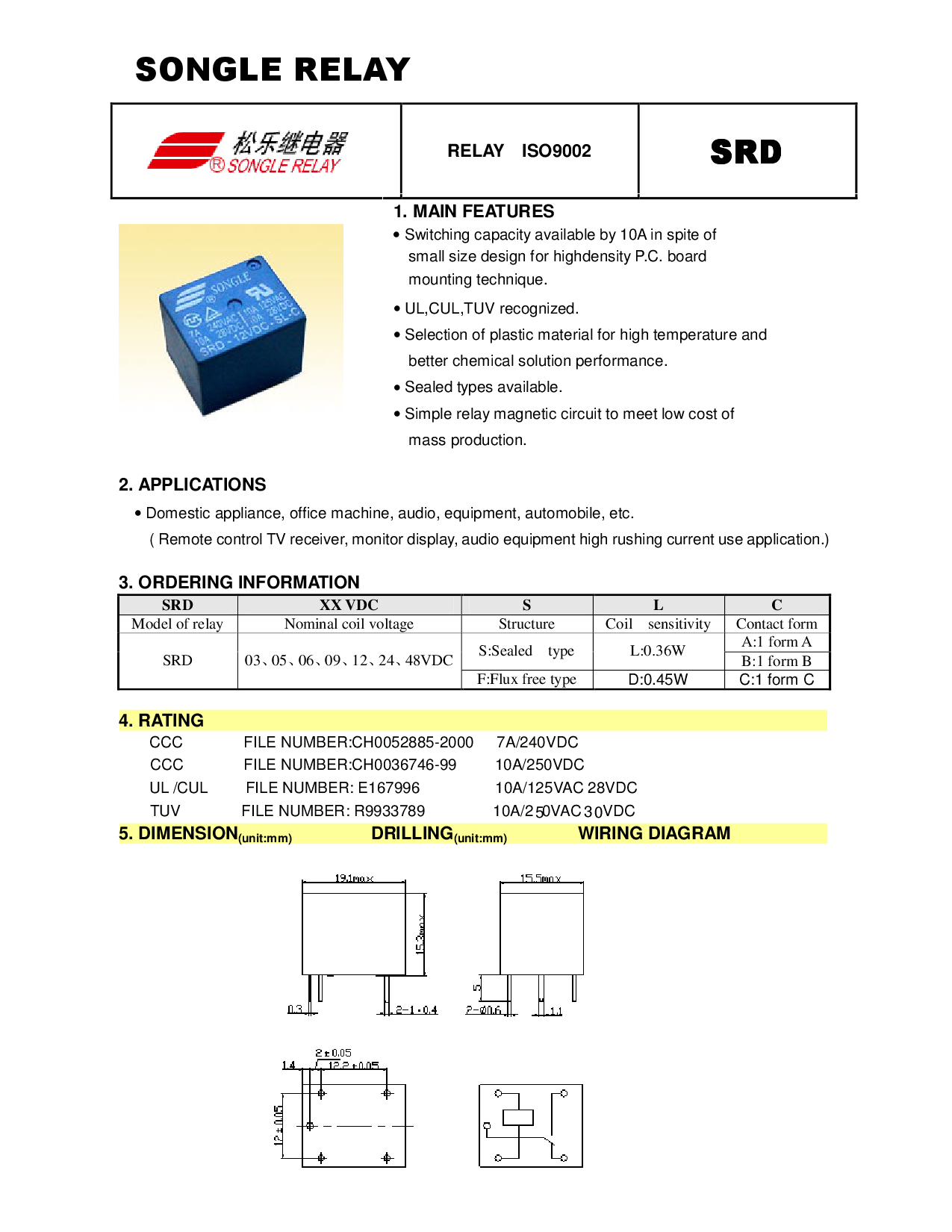 Srd 12vdc sl c схема