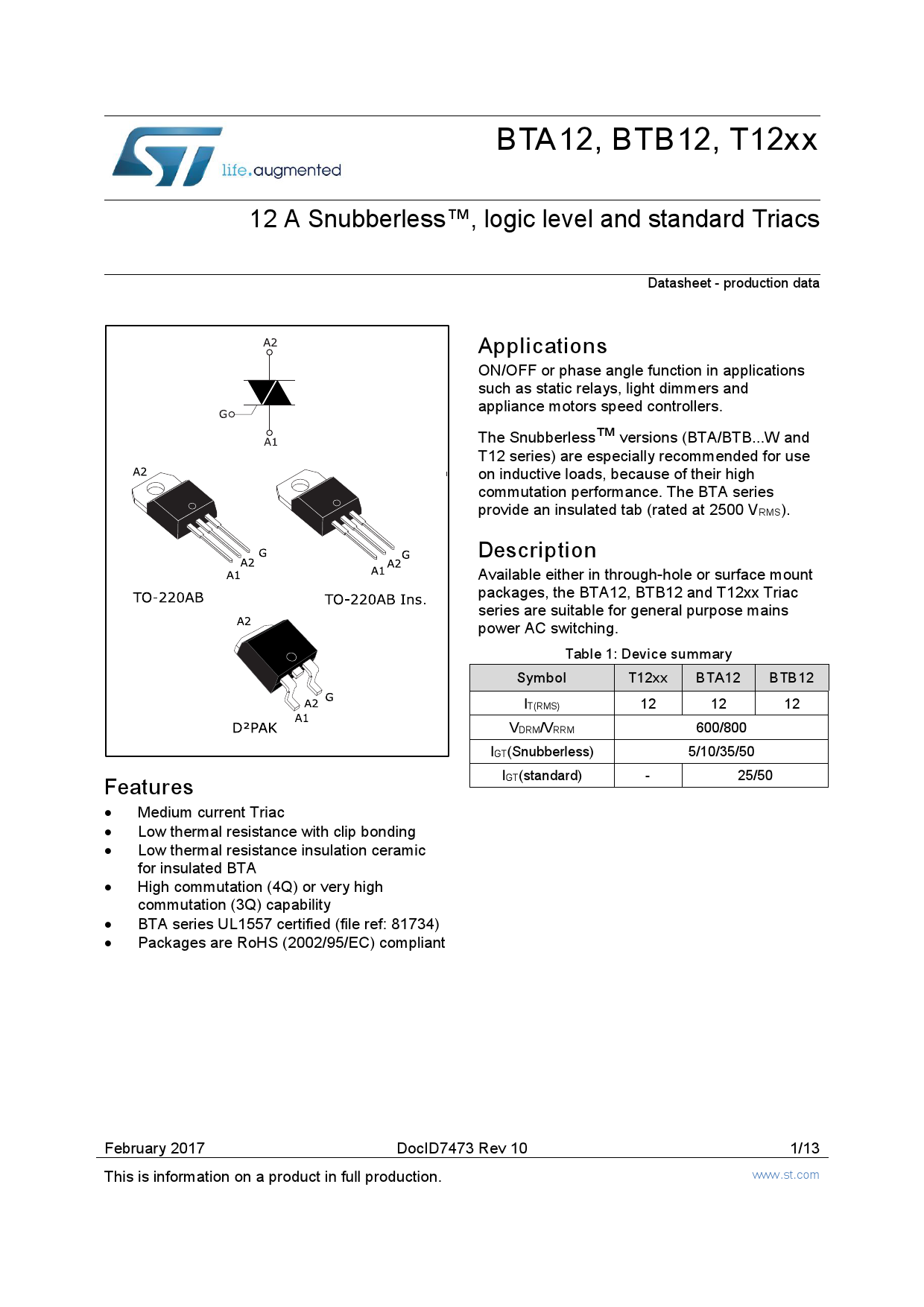 Btb16 600bw datasheet на русском схема