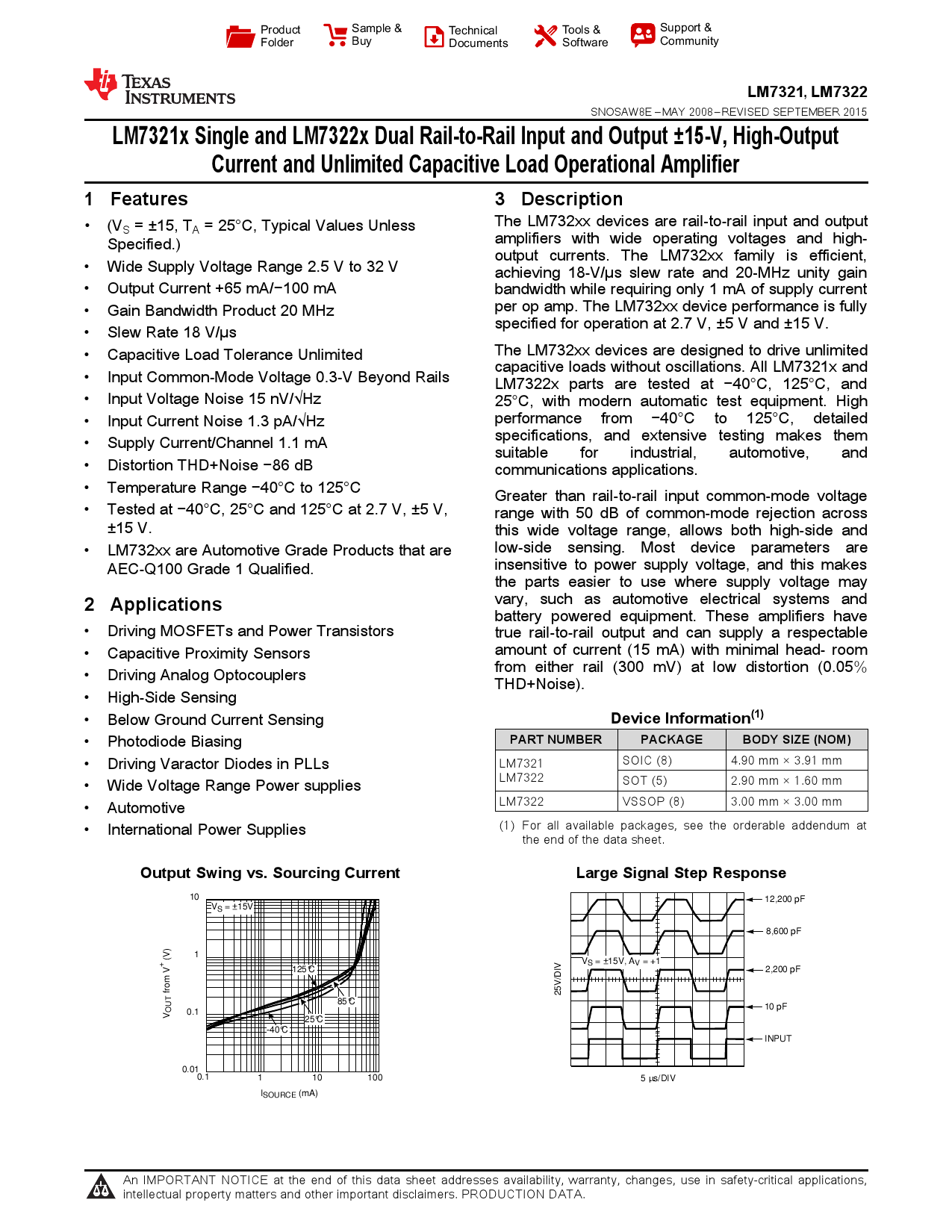 LM7321MF/NOPB_（TI(德州仪器)）LM7321MF/NOPB中文资料_价格_PDF手册-立创电子商城