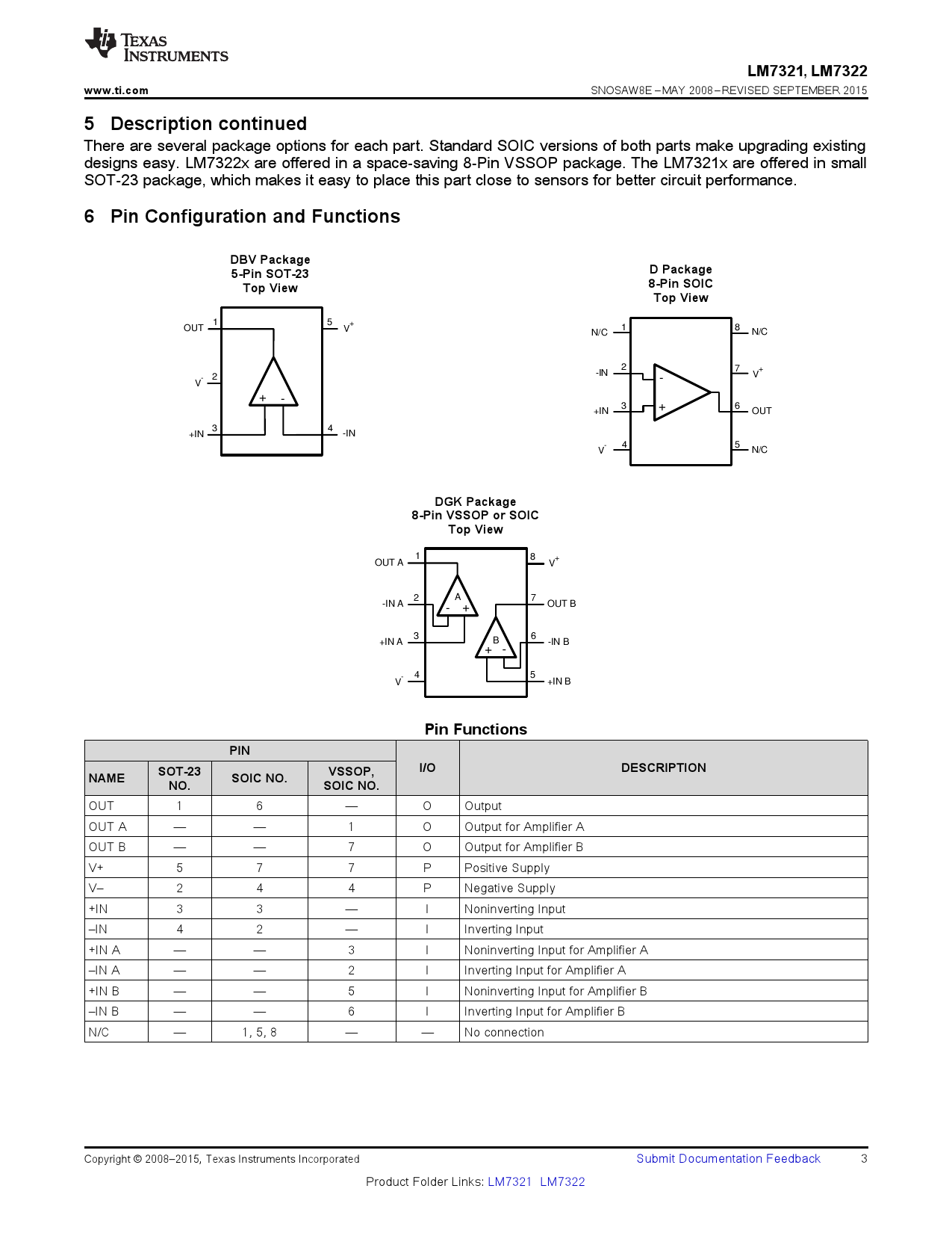 LM7321MF/NOPB_（TI(德州仪器)）LM7321MF/NOPB中文资料_价格_PDF手册-立创电子商城