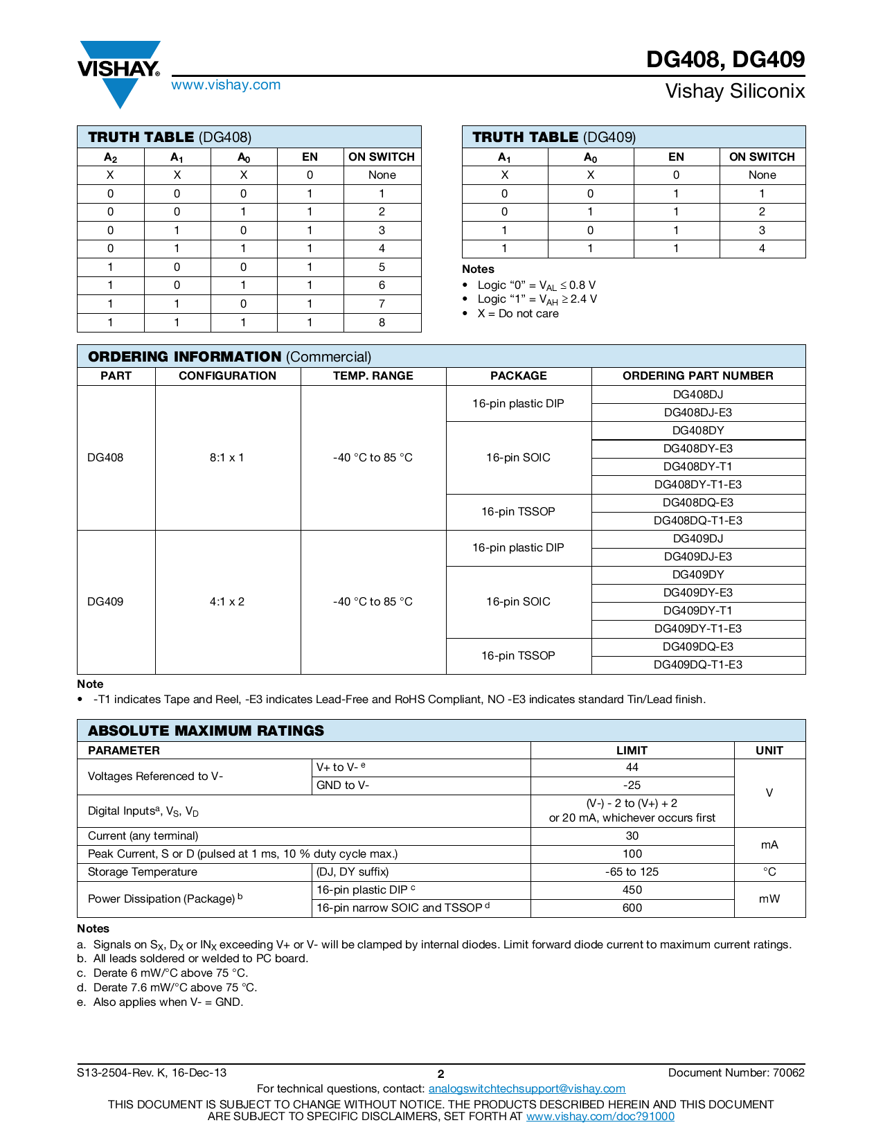 DG408DJ-E3_（VISHAY(威世)）DG408DJ-E3中文资料_价格_PDF手册-立创电子商城