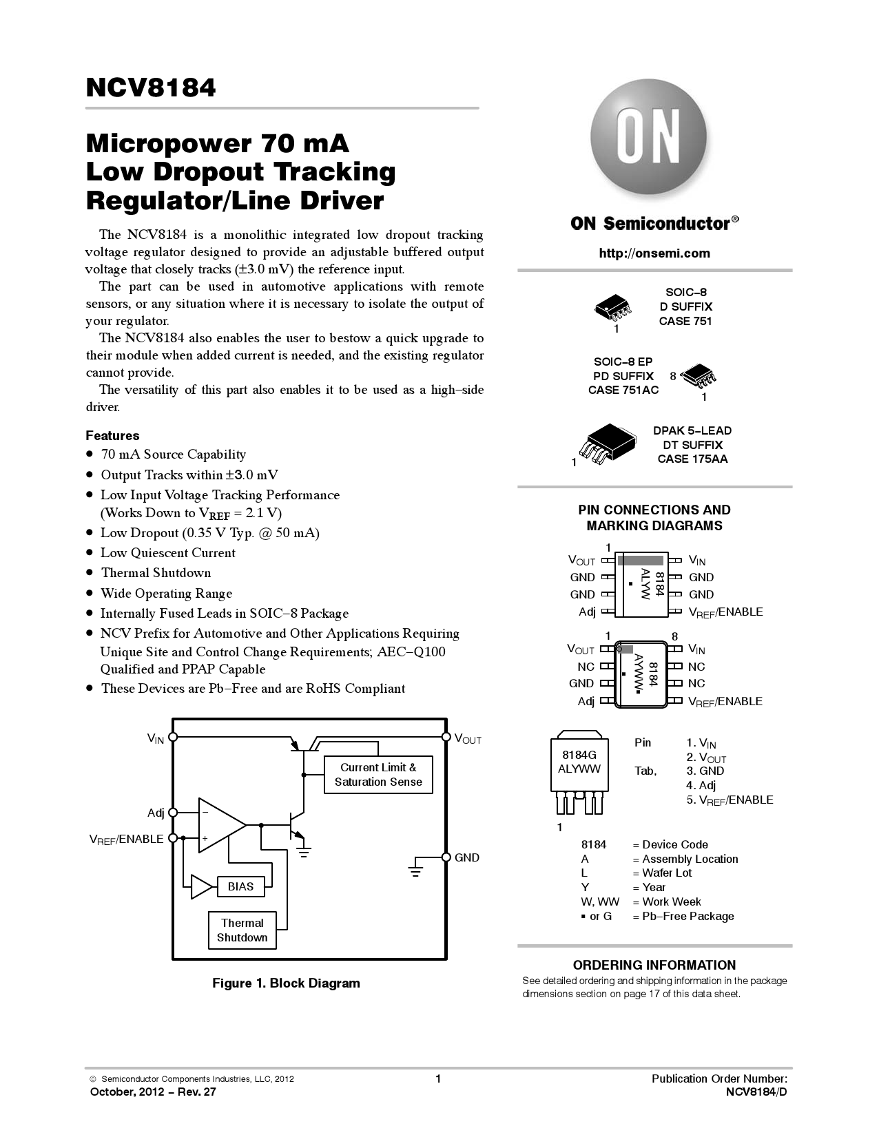 V1884 Module Pinout NCV8184DR2G_(ON(安森美))NCV8184DR2G中文资料_价格_PDF手册-立创电子商城
