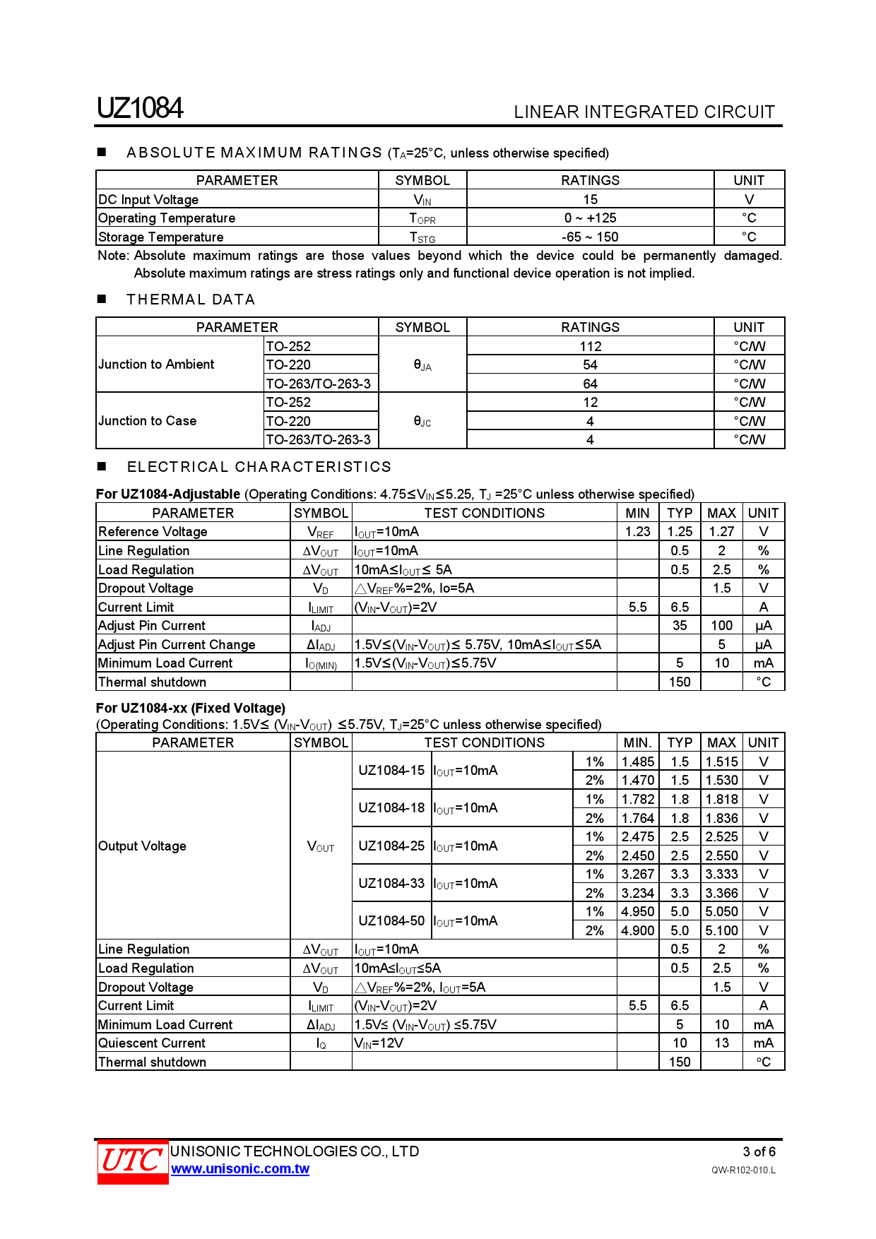 UZ1084L-33-TQ2-T_（UTC(友顺)）UZ1084L-33-TQ2-T中文资料_价格_PDF手册-立创电子商城