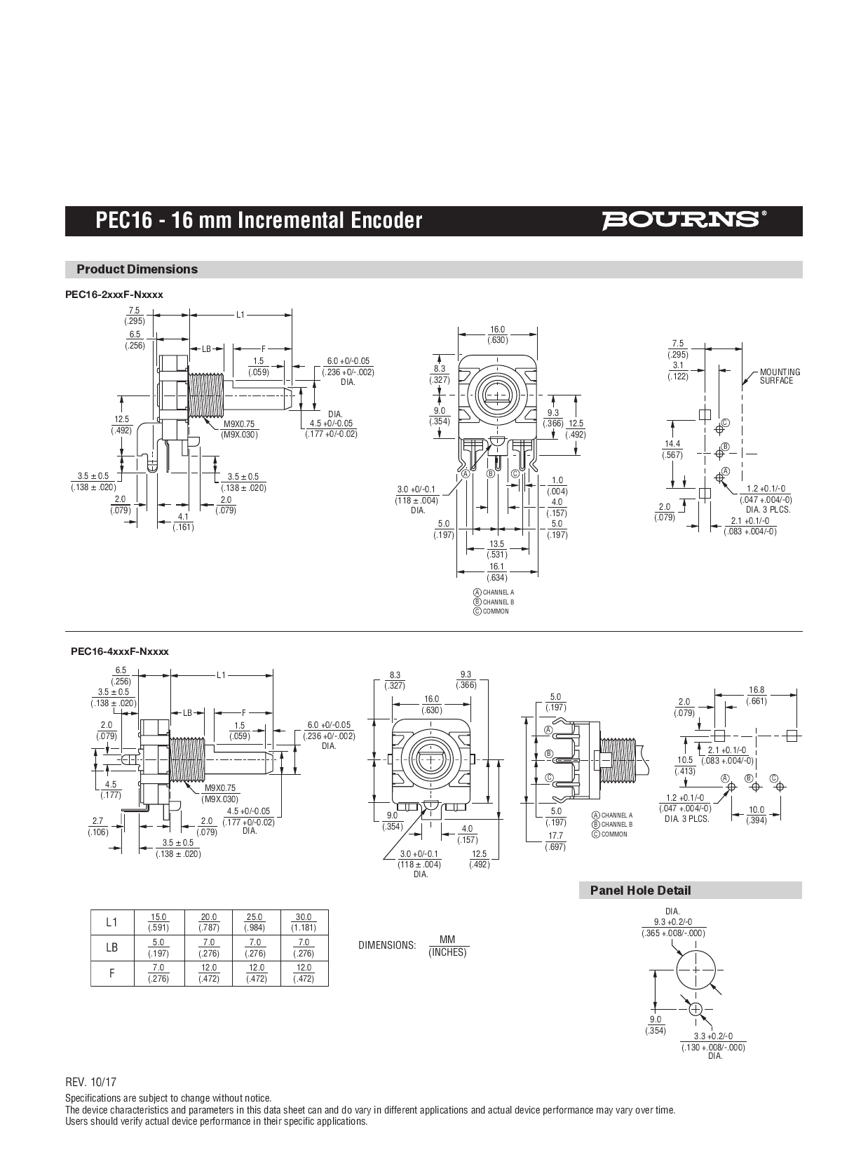 PEC16-4220F-S0024_（BOURNS）PEC16-4220F-S0024中文资料_价格_PDF手册-立创电子商城