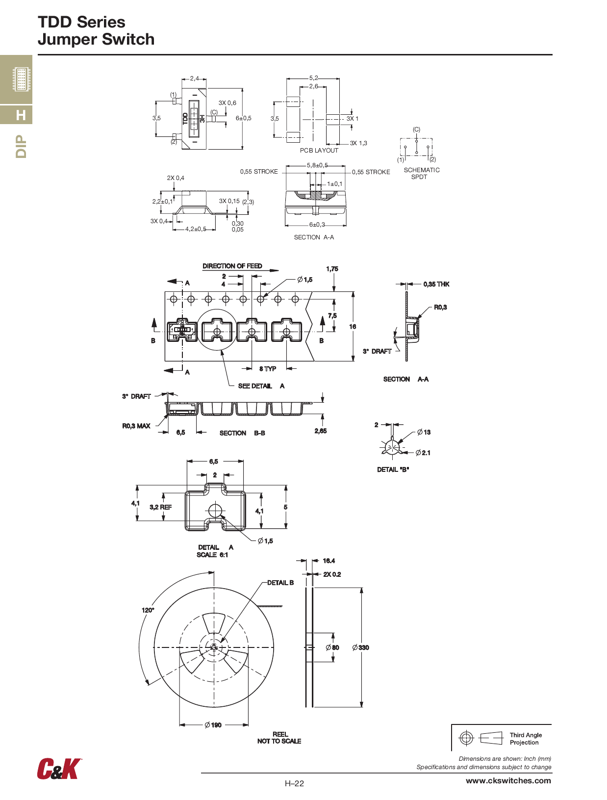 Tcd01r TDD01H0SB1R_(C&K)TDD01H0SB1R中文资料_价格_PDF手册-立创电子商城