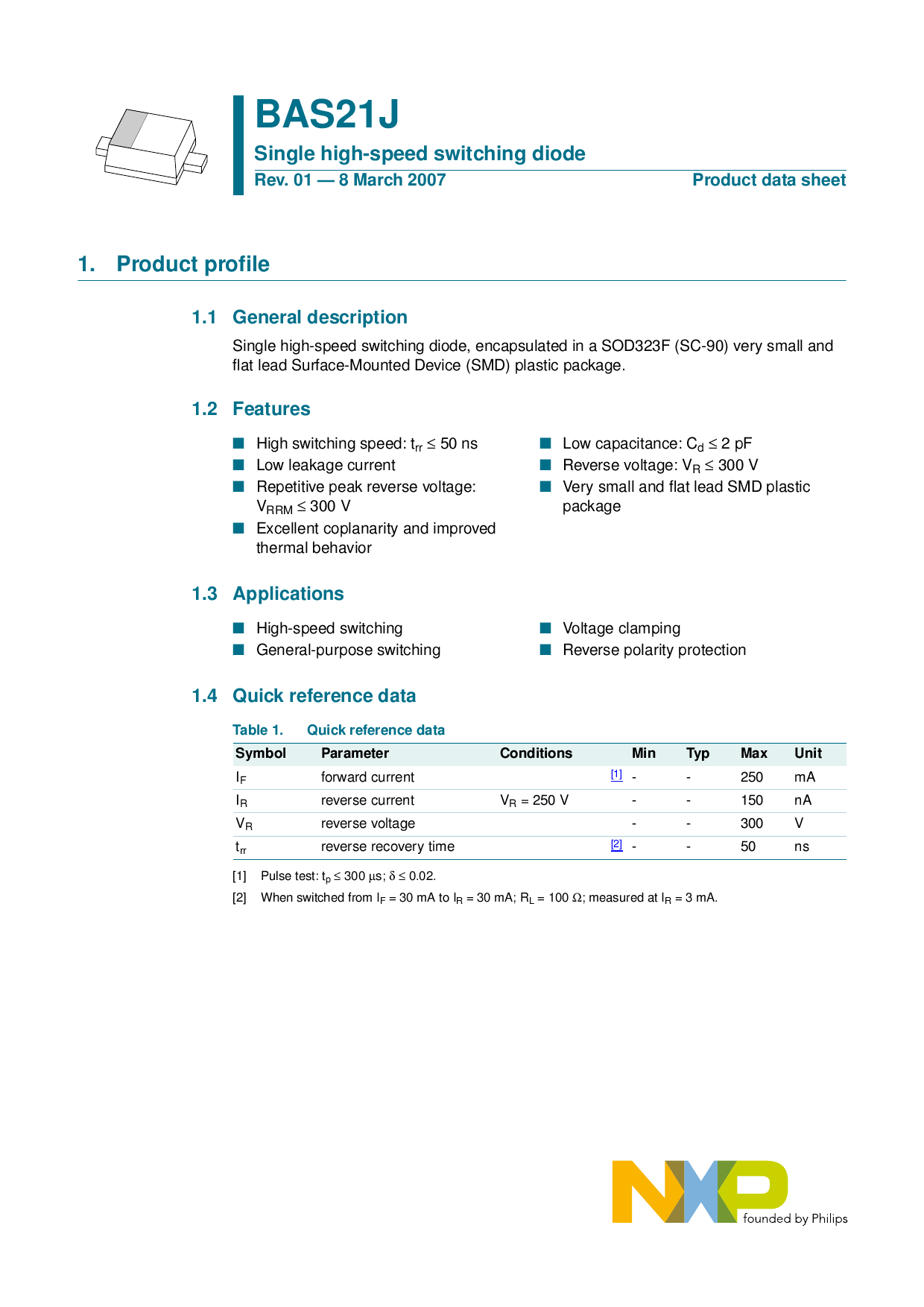 BAS21J,115_（Nexperia(安世)）BAS21J,115中文资料_价格_PDF手册-立创电子商城