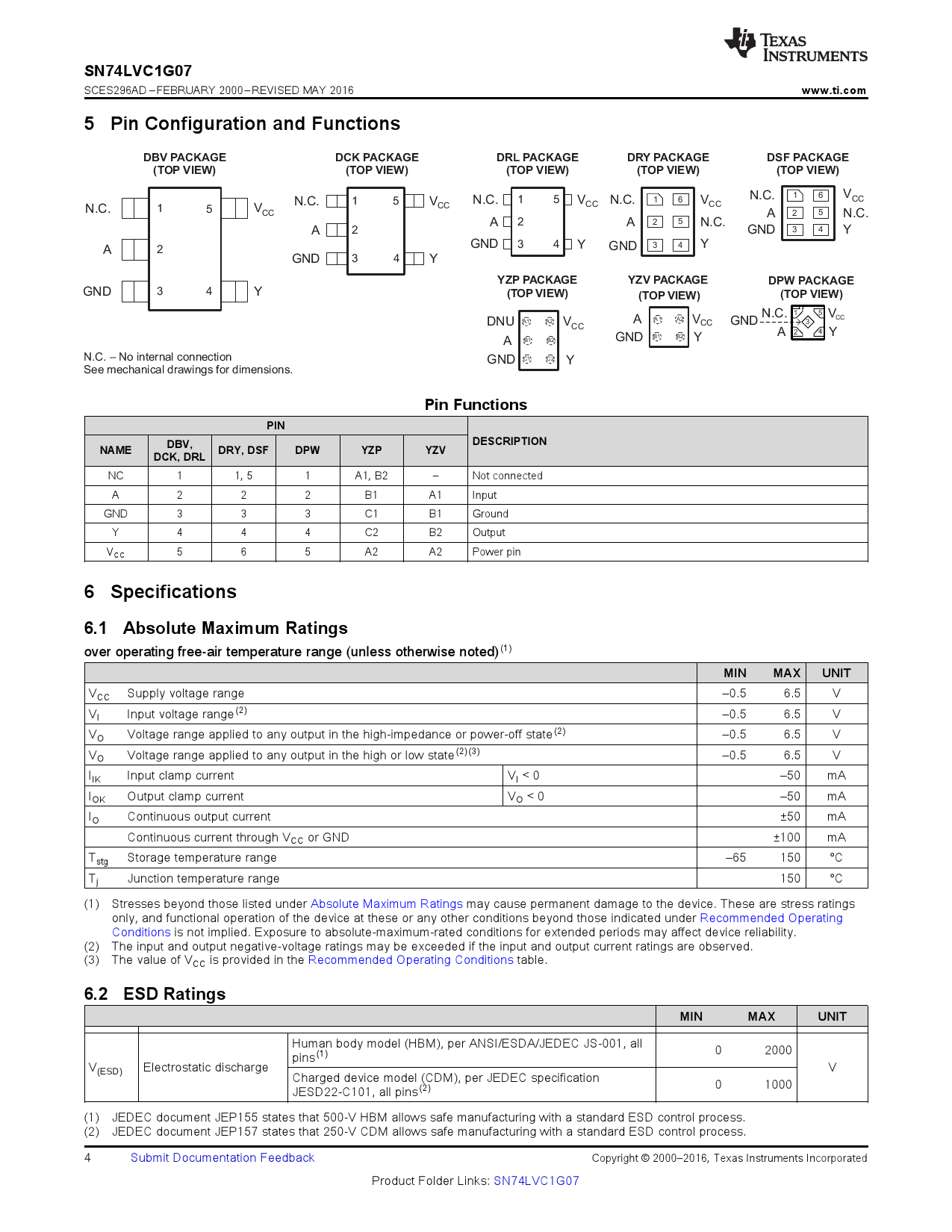 Tlif1007c Example SN74LVC1G07DCKR_(TI(德州仪器))SN74LVC1G07DCKR中文资料_价格_PDF手册-立创电子商城