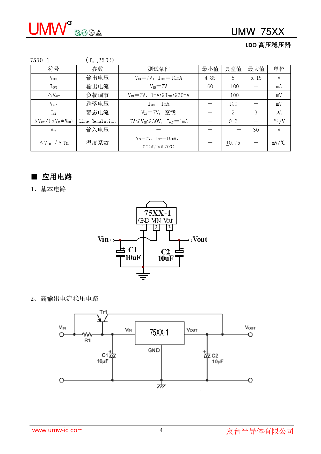 7550-1引脚图和参数图片