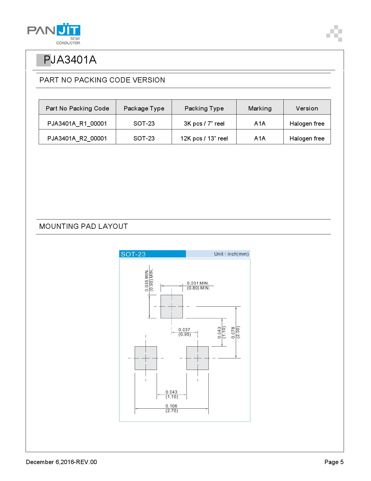PJA3401A_R1_00001_（PANJIT(强茂)）PJA3401A_R1_00001中文资料_价格_PDF手册-立创电子商城