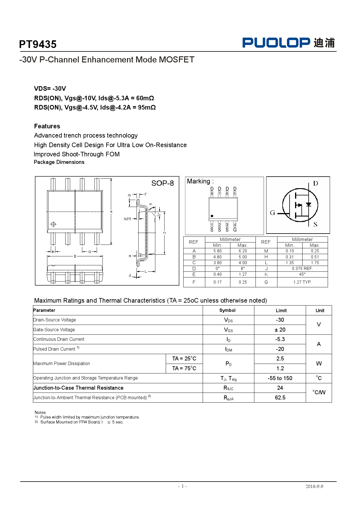 PT9435_(PUOLOP(迪浦))PT9435中文资料_价格_PDF手册-立创电子商城
