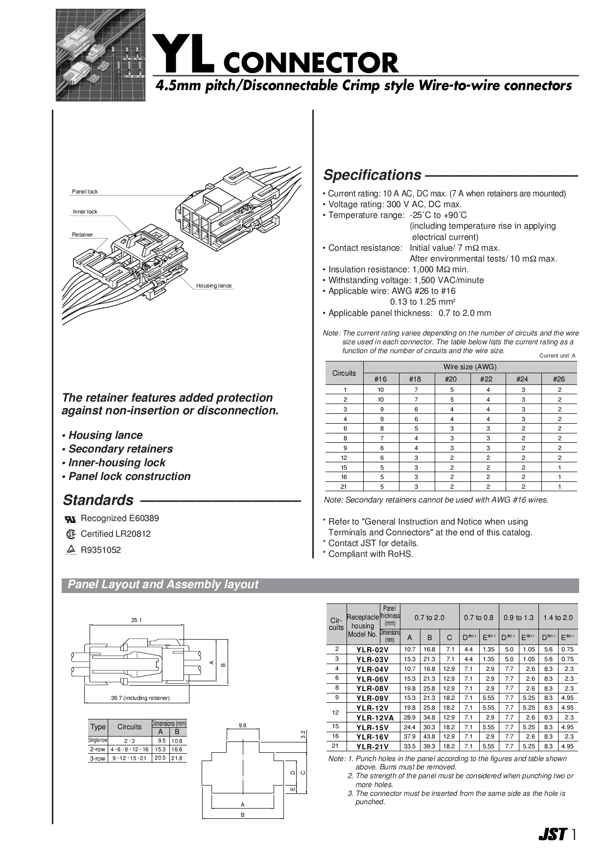 YLR-03VF_（JST）YLR-03VF中文资料_价格_PDF手册-立创电子商城