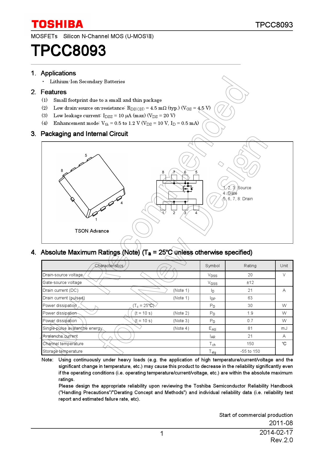 Toa 8043 TPCC8093,L1Q(M_(TOSHIBA(东芝))TPCC8093,L1Q(M中文资料_价格_PDF手册-立创电子商城