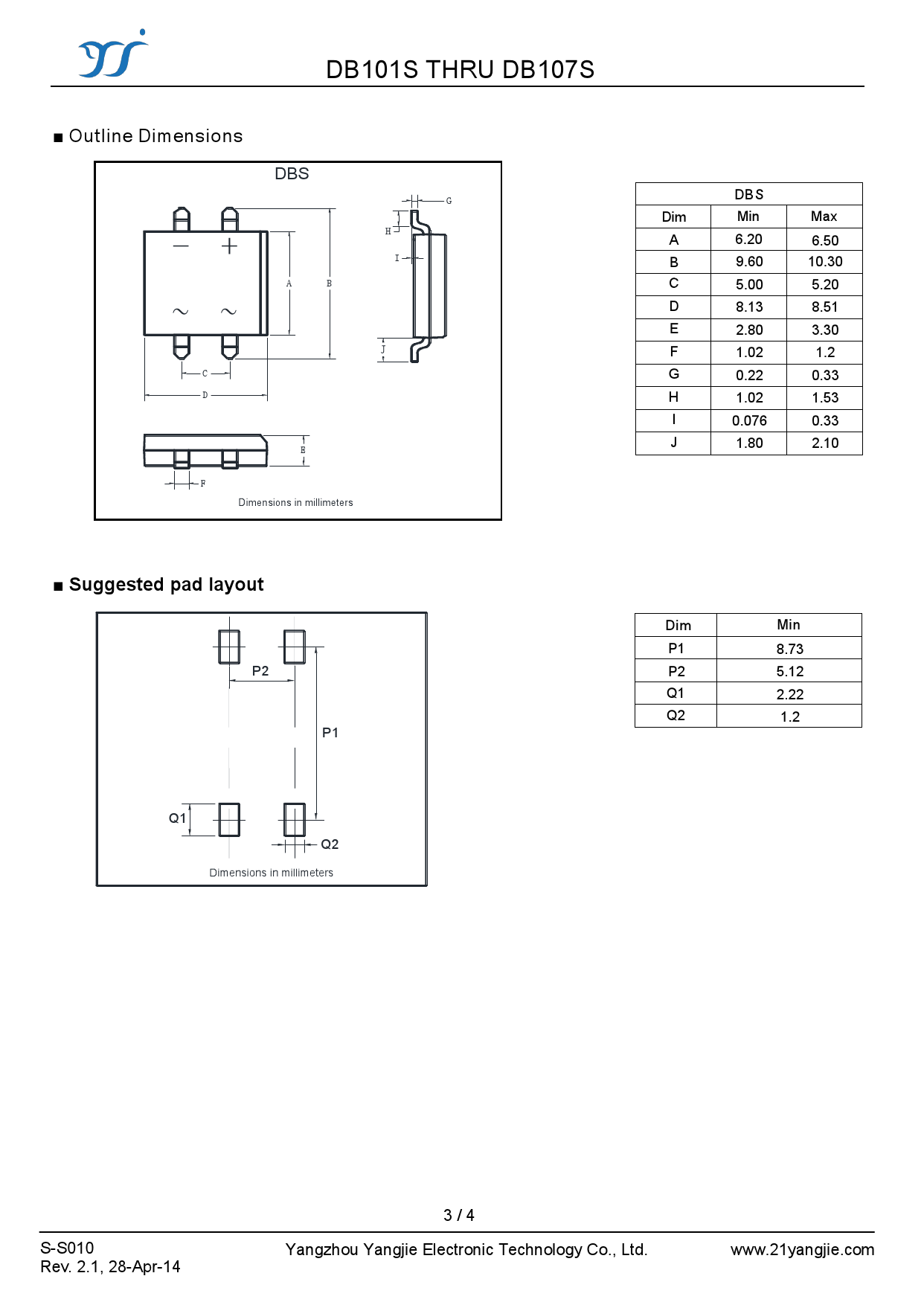 DB107S-F1-0000HF_（YANGJIE(扬杰)）DB107S-F1-0000HF中文资料_价格_PDF手册-立创电子商城