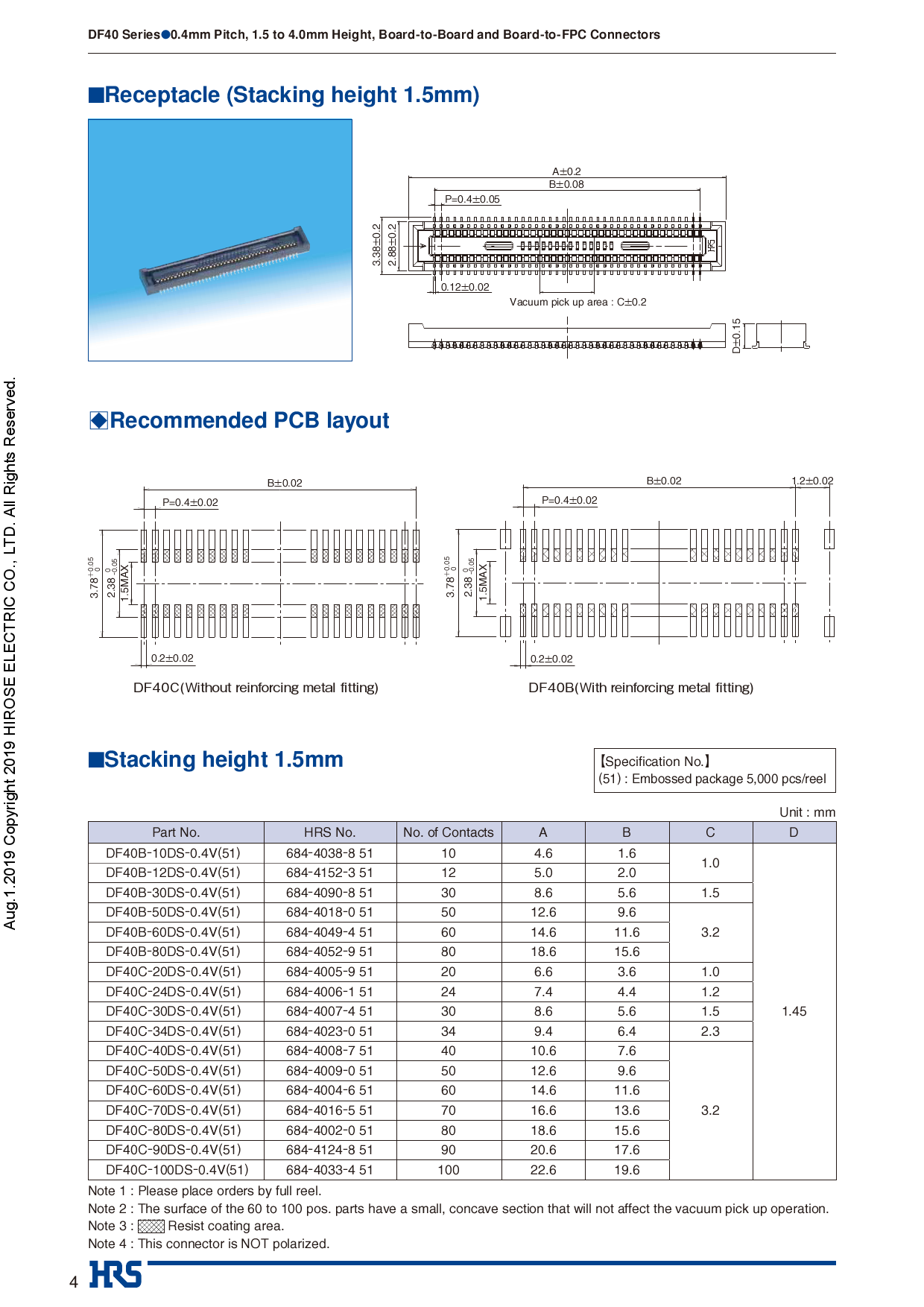 DF40C-10DS-0.4V(51)_（HRS(广濑)）DF40C-10DS-0.4V(51)中文资料_价格_PDF手册-立创电子商城
