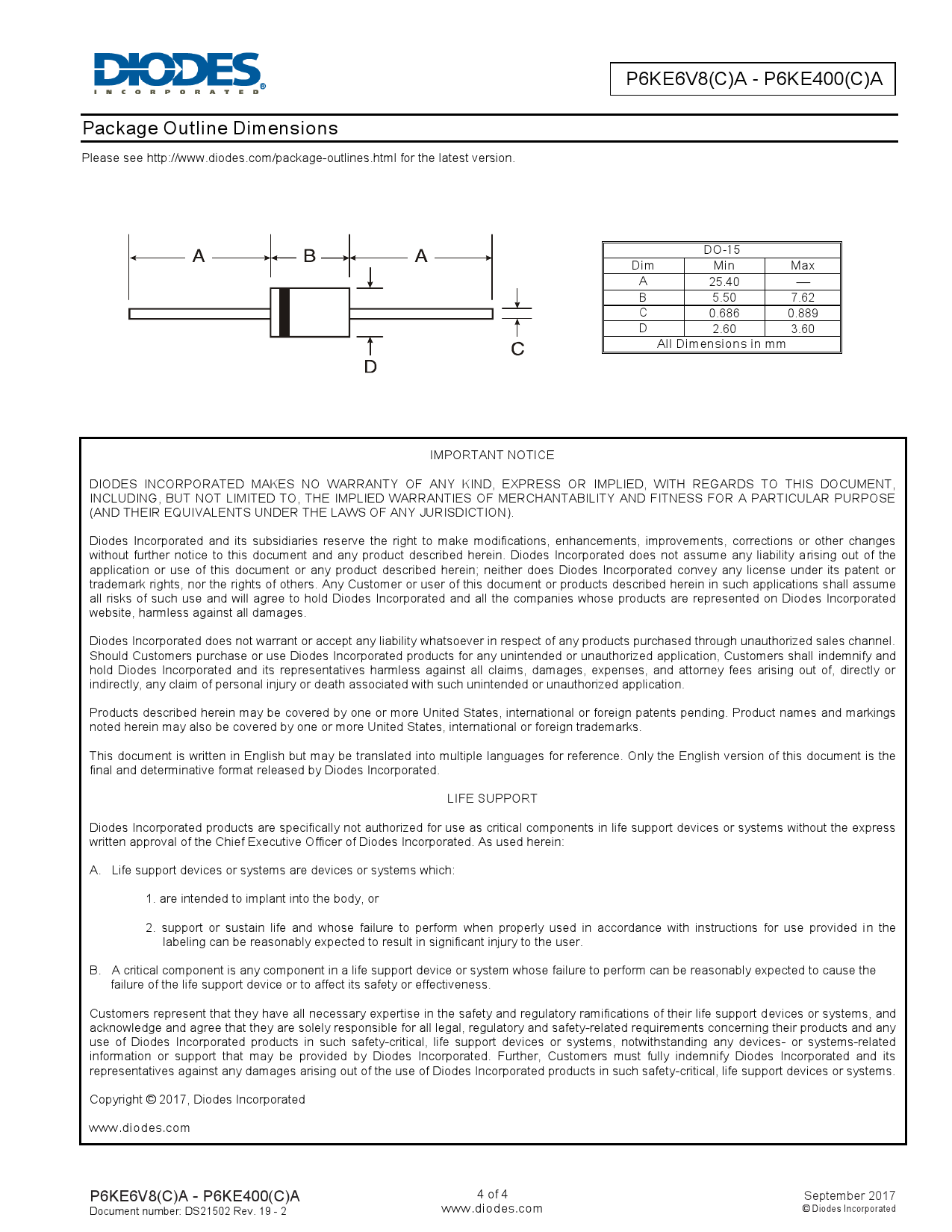 P6KE30A-T_（DIODES(美台)）P6KE30A-T中文资料_价格_PDF手册-立创电子商城