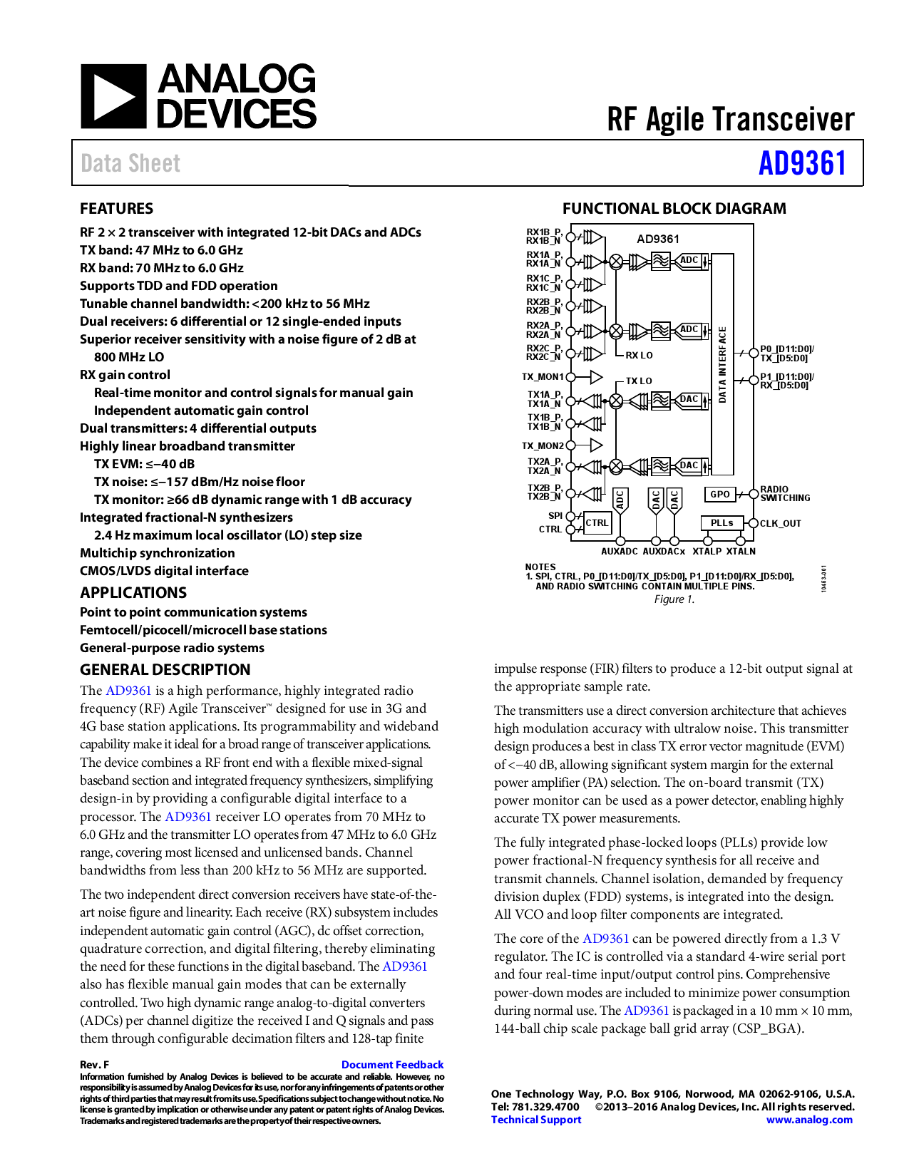 AD9361BBCZ-REEL_（ADI(亚德诺)/LINEAR）AD9361BBCZ-REEL中文资料_价格_PDF手册-立创电子商城