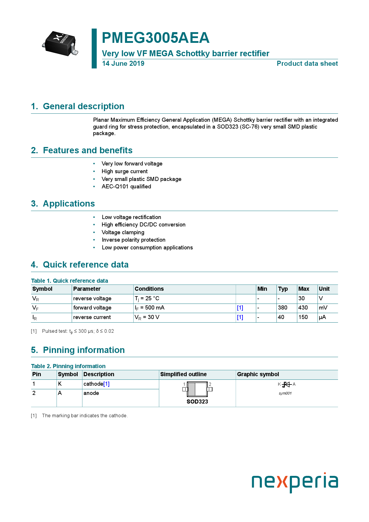 PMEG3005AEA,115_（Nexperia(安世)）PMEG3005AEA,115中文资料_价格_PDF手册-立创电子商城