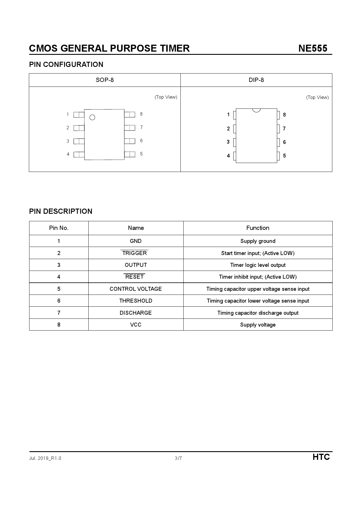NE555D_（HTC）NE555D中文资料_价格_PDF手册-立创电子商城