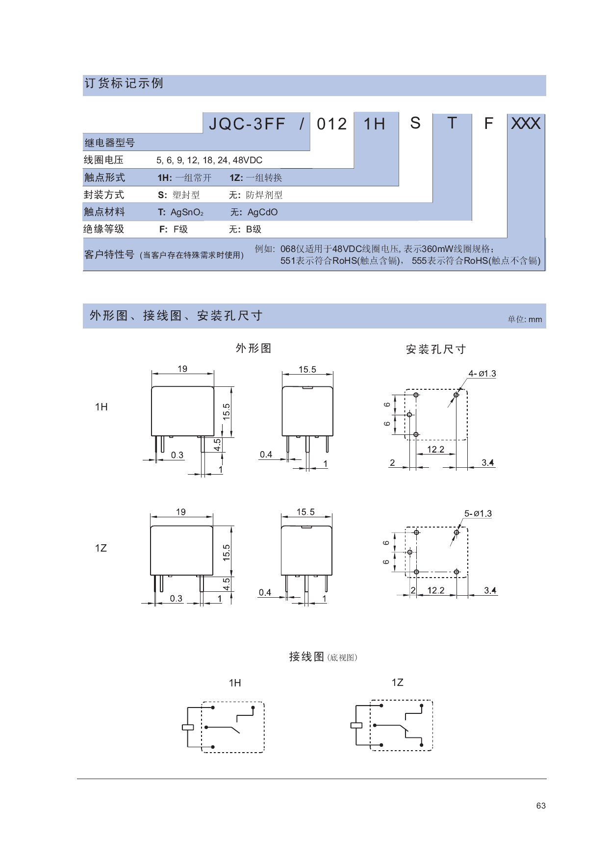 (551)_(hf(宏发))jqc-3ff/005-1hs (551)中文资料_价格_pdf手册-立创