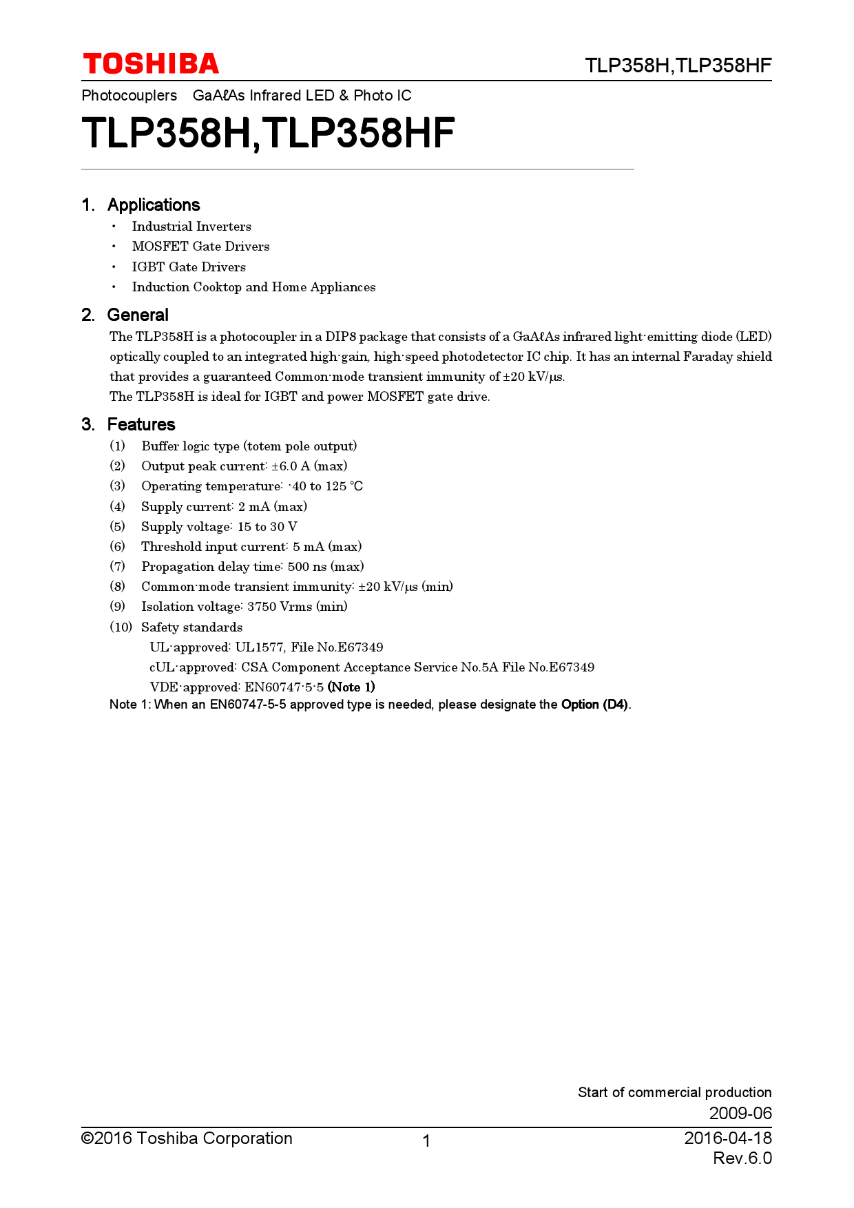 Tpl352 TLP358H(TP1,F)_(TOSHIBA(东芝))TLP358H(TP1,F)中文资料_价格_PDF手册-立创电子商城