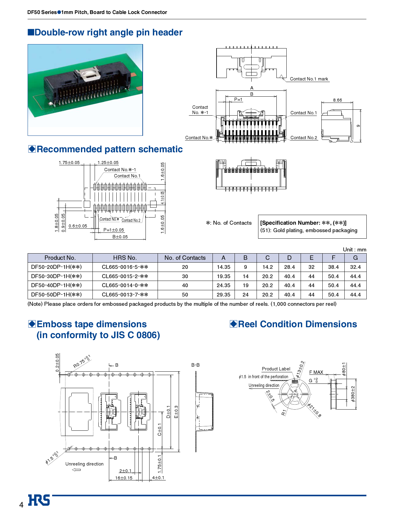DF50-20DP-1V(51)_（HRS(广濑)）DF50-20DP-1V(51)中文资料_价格_PDF手册-立创电子商城