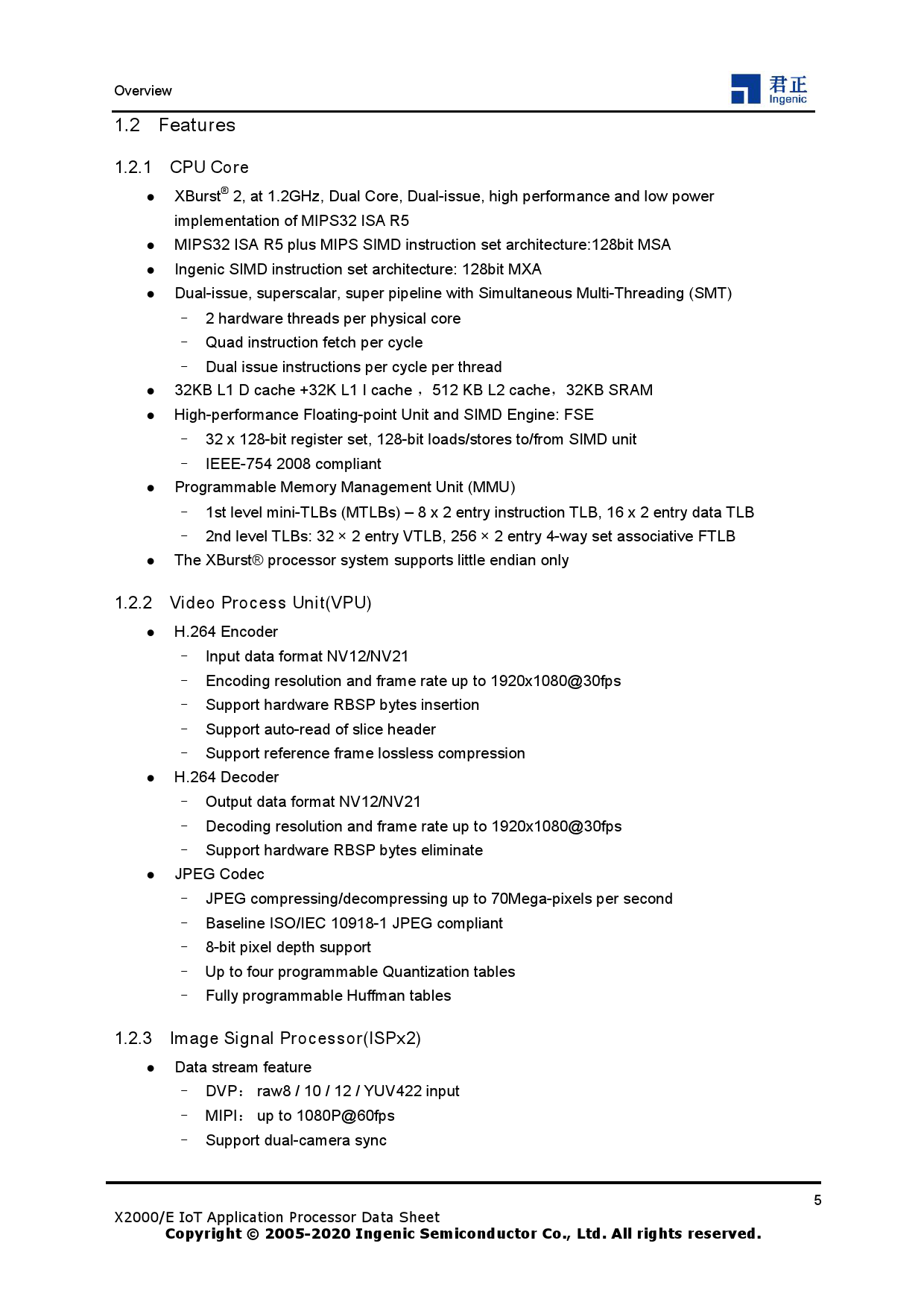 X2000_(ingenic(君正))X2000中文资料_价格_PDF手册-立创电子商城