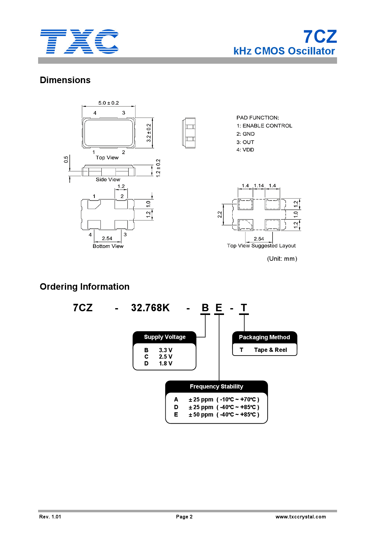 7CZ-32.768KBA-T_（TXC(晶技)）7CZ-32.768KBA-T中文资料_价格_PDF手册-立创电子商城