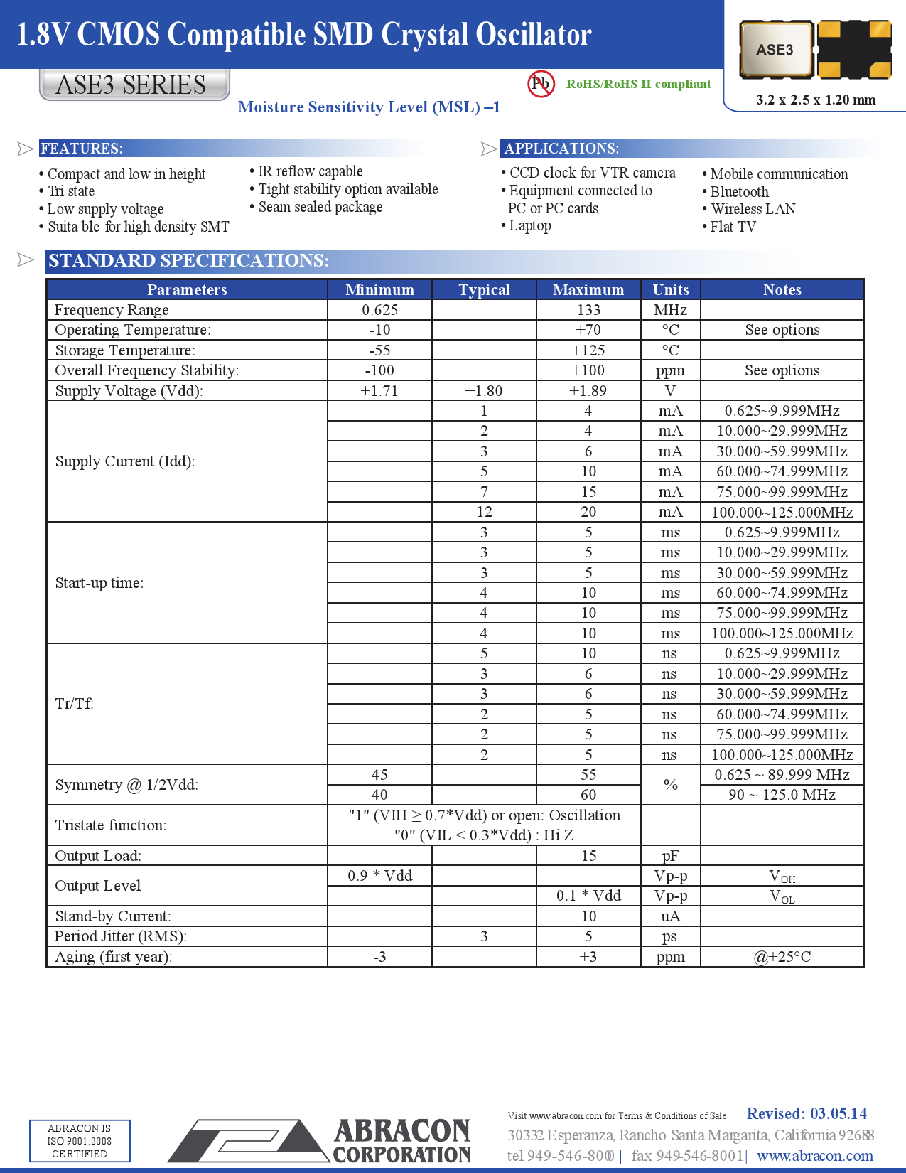 ASE3-24.576MHZ-KT_（ABRACON）ASE3-24.576MHZ-KT中文资料_价格_PDF手册-立创电子商城