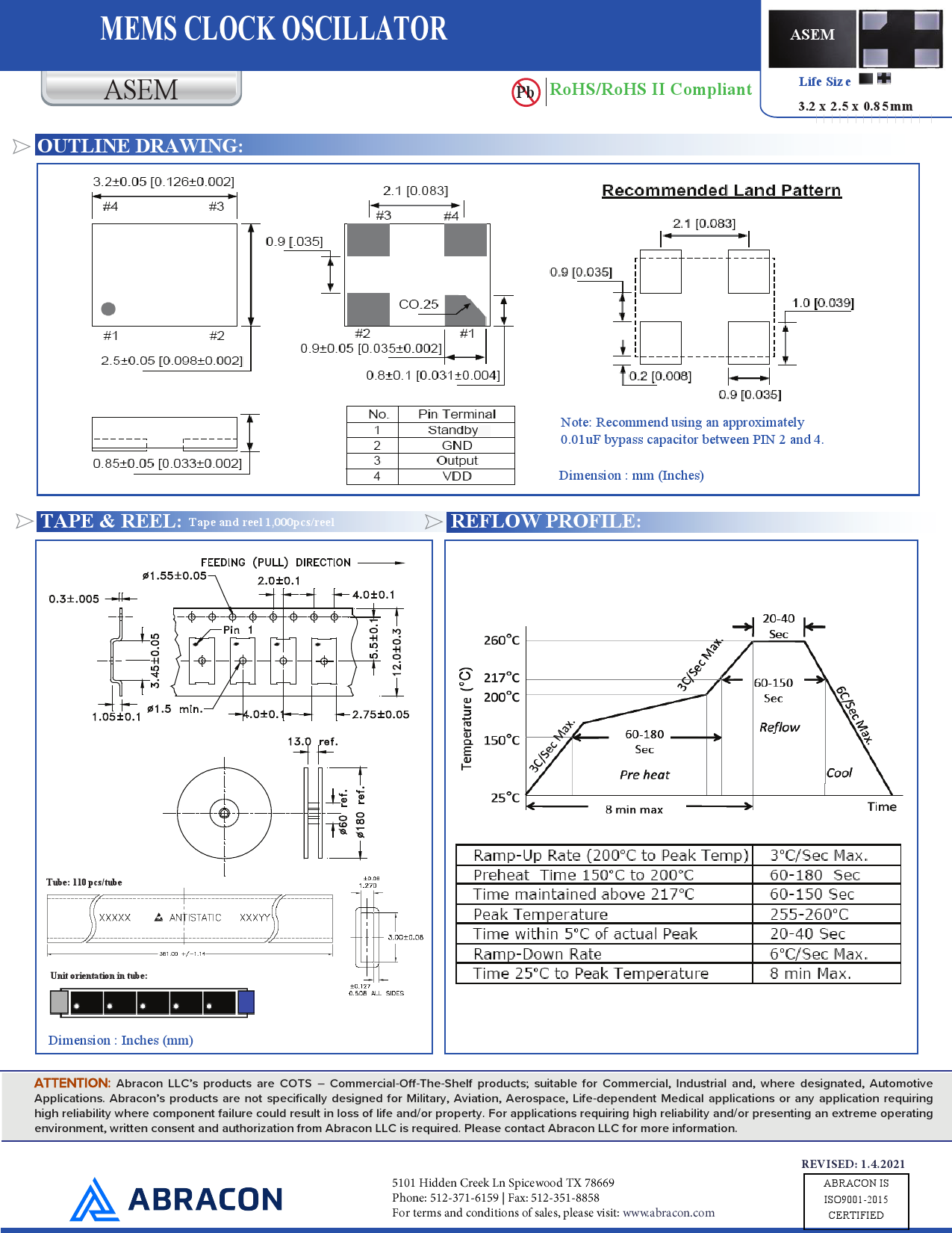ASEM1 16 000MHZ LC T ABRACON ASEM1 16 000MHZ LC T PDF 