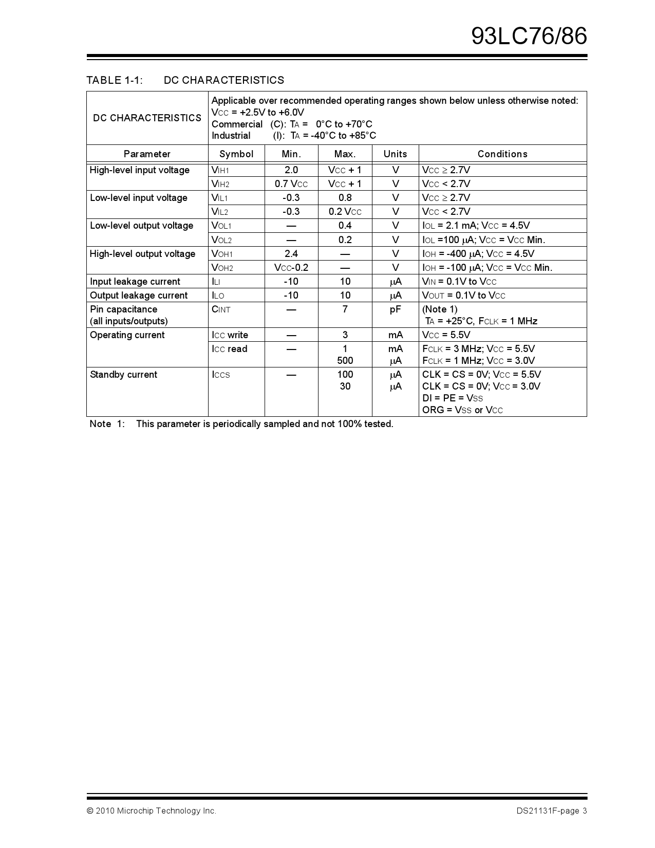 93LC86-I/P_（MICROCHIP(美国微芯)）93LC86-I/P中文资料_价格_PDF手册-立创电子商城