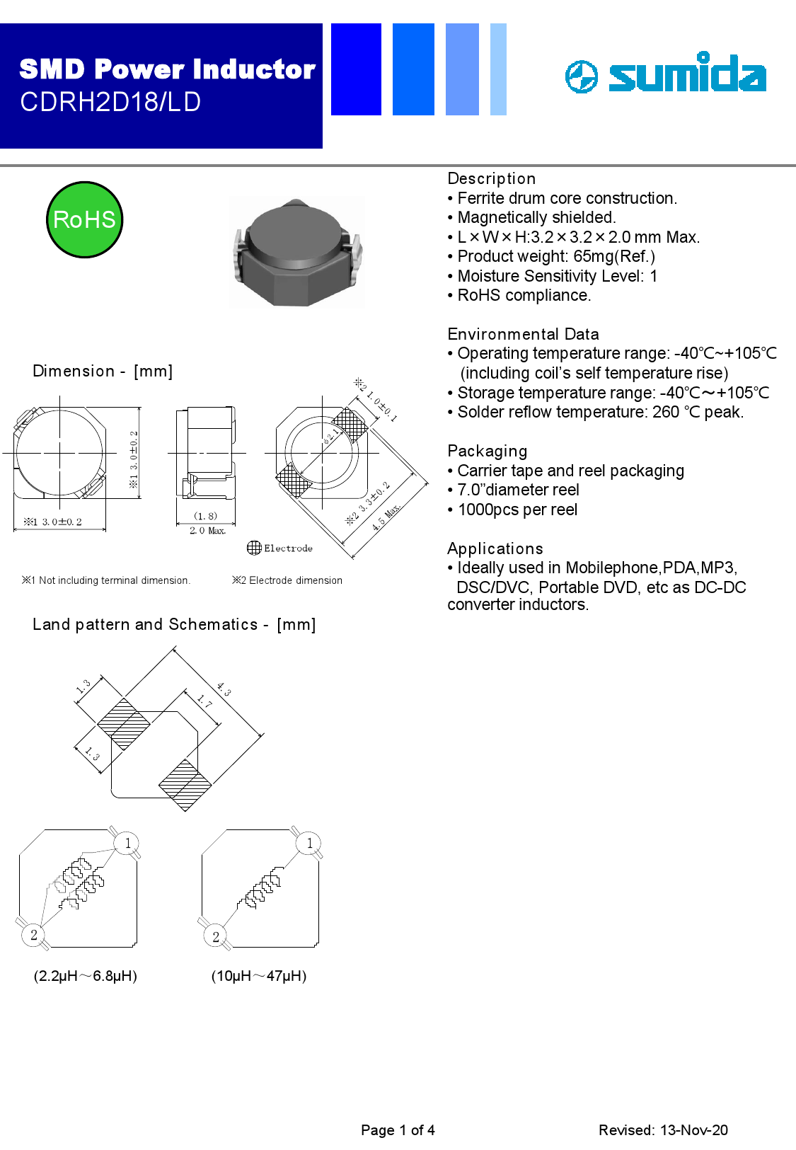 CDRH2D18/LDNP-470NC_（Sumida(胜美达)）CDRH2D18/LDNP-470NC中文资料_价格_PDF手册-立创电子商城