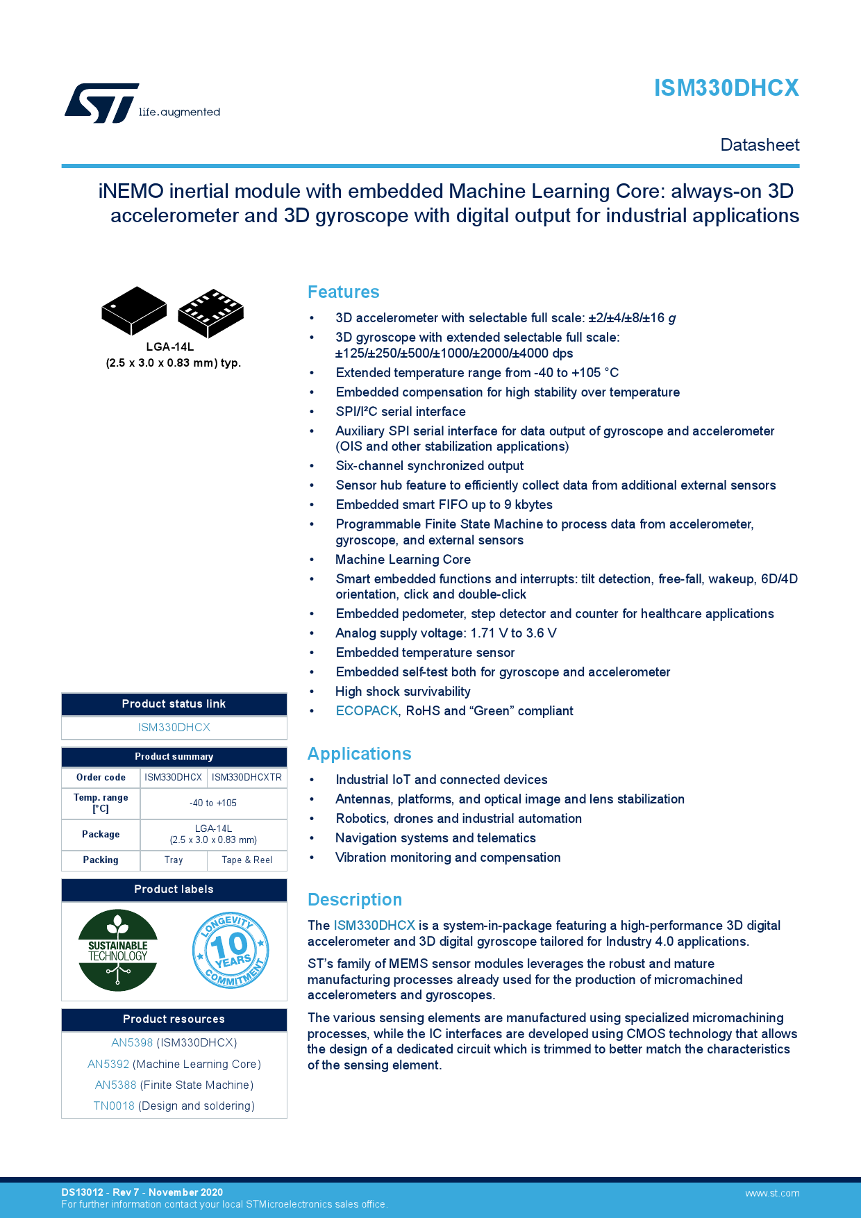 105°c安装类型表面贴装型商品目录姿态传感器属性参数值找到类似