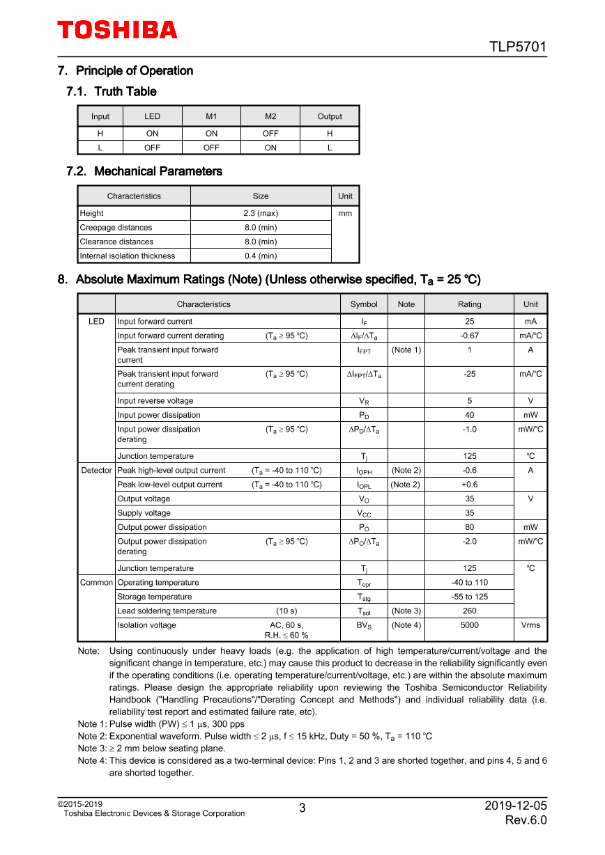TLP5701(D4-TP,E(T_（TOSHIBA(东芝)）TLP5701(D4-TP,E(T中文资料_价格_PDF手册-立创电子商城