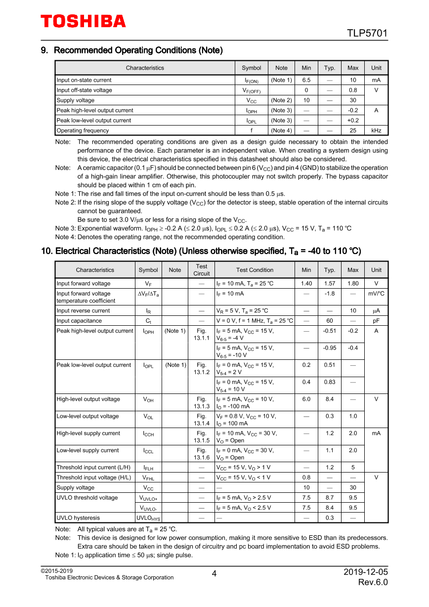 TLP5701(D4-TP,E(T_（TOSHIBA(东芝)）TLP5701(D4-TP,E(T中文资料_价格_PDF手册-立创电子商城