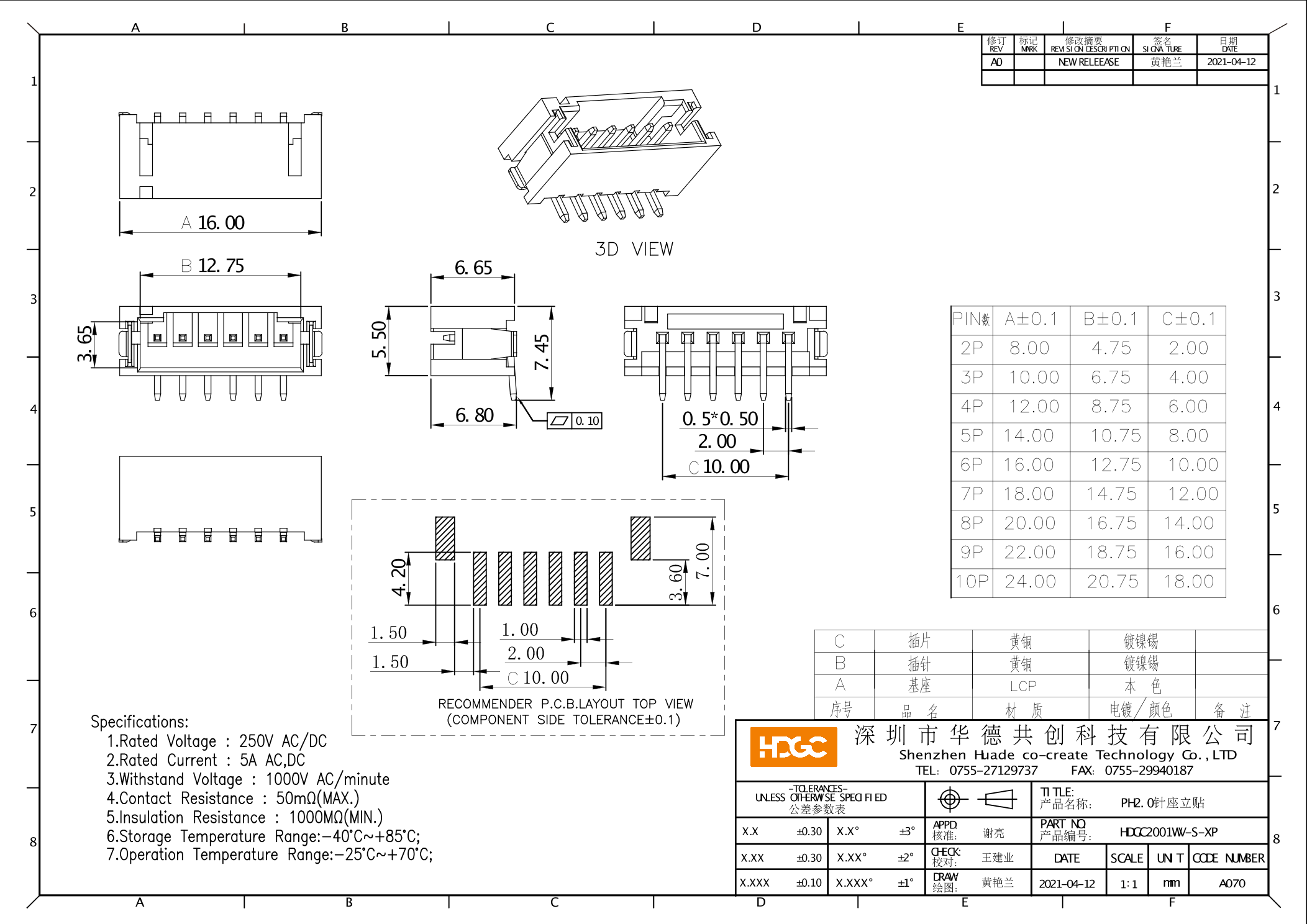 HDGC2001WVS4P_（HDGC(华德共创)）HDGC2001WVS4P中文资料_价格_PDF手册立创电子商城