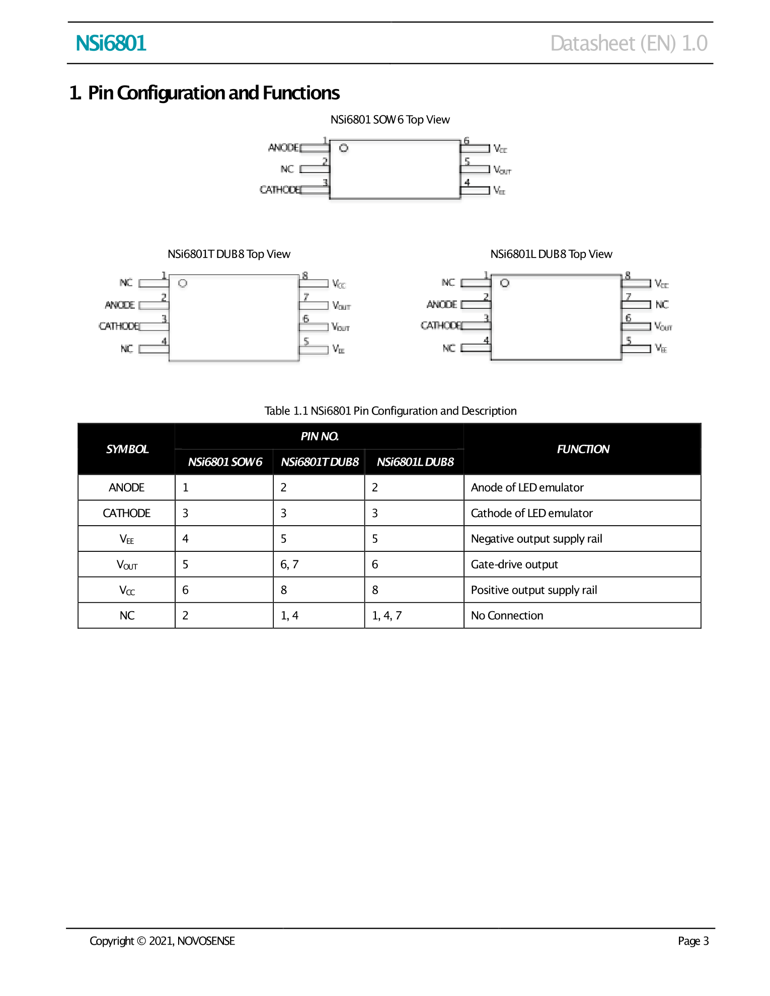 NSi6801B-DSWFR_（NOVOSENSE(纳芯微)）NSi6801B-DSWFR中文资料_价格_PDF手册-立创电子商城