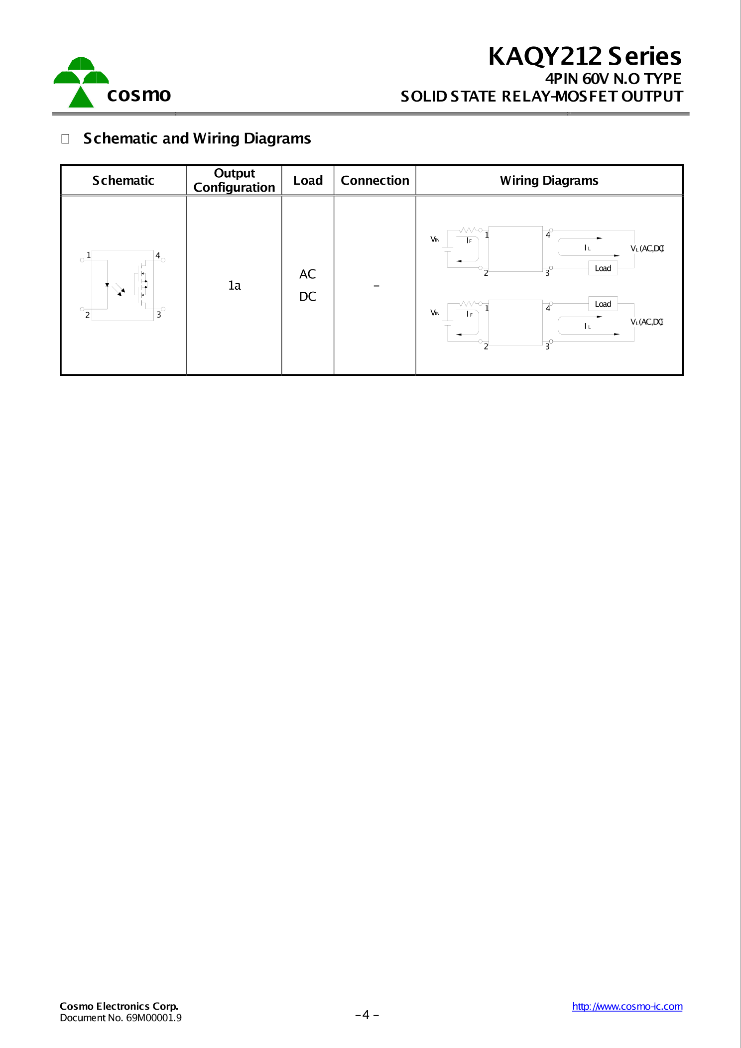 KAQY212S_（cosmo(冠西)）KAQY212S中文资料_价格_PDF手册-立创电子商城