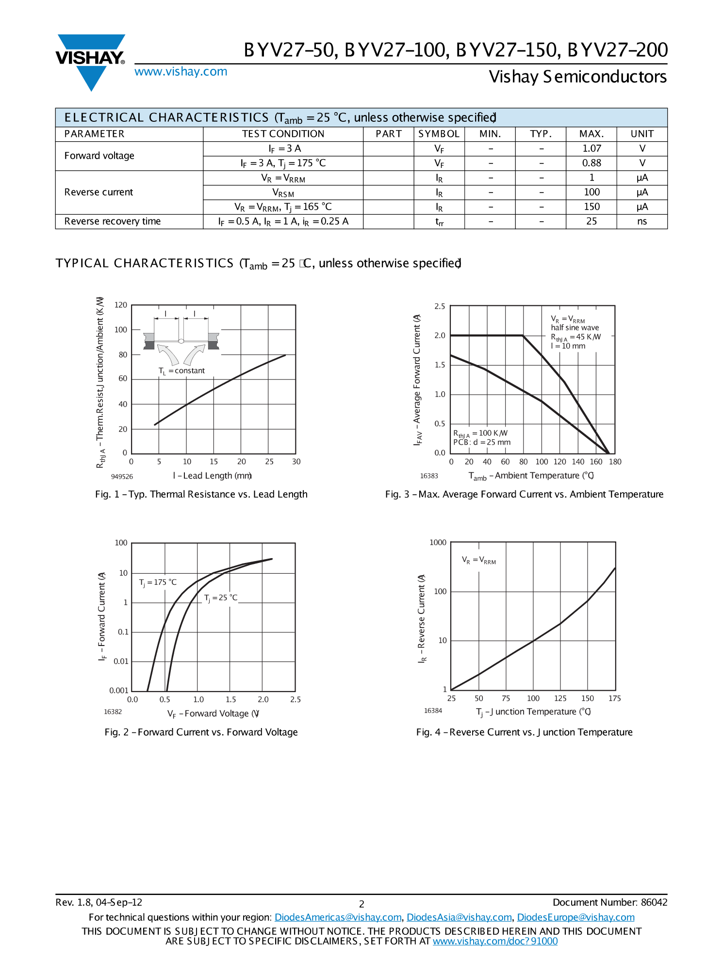 BYV27-200-TR_（VISHAY(威世)）BYV27-200-TR中文资料_价格_PDF手册-立创电子商城